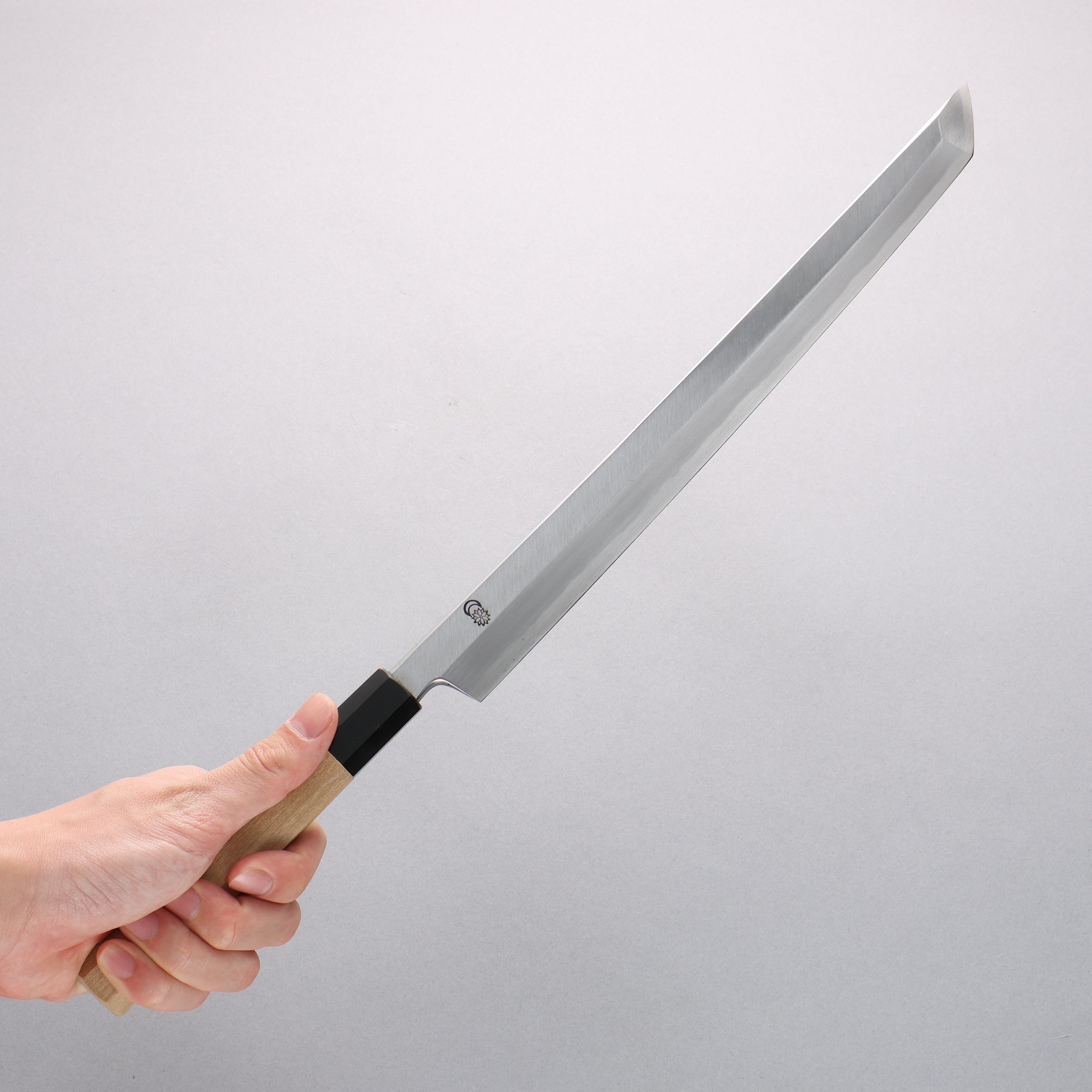Premium Kikuzuki White Steel No.2 Sakimaru Takohiki Japanese Sushi Knife 300mm - Magnolia Wood Handle - Professional Chef's Knife for Sashimi, Sushi & Seafood Preparation