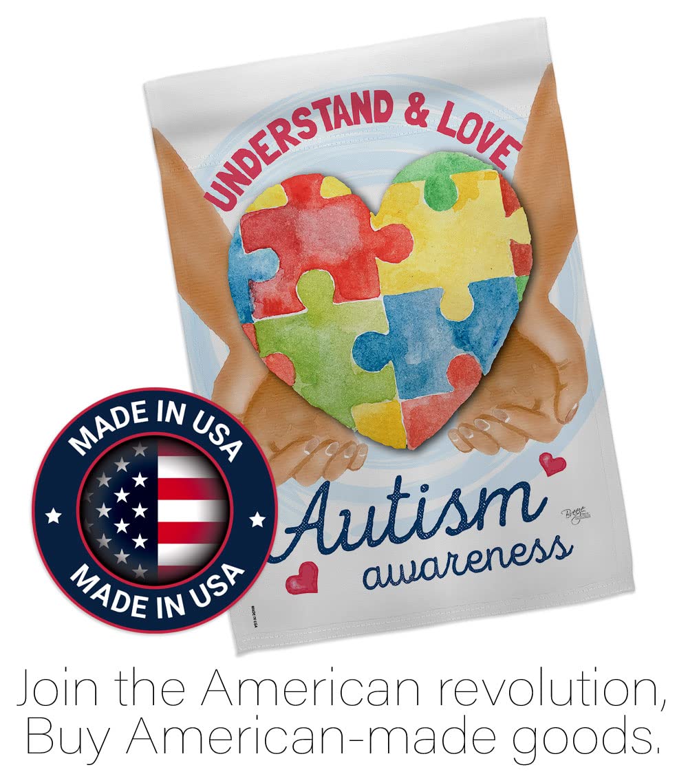 Autism Awareness House Flag 28x40in - Inspirational Support Decor for Outdoor & Indoor