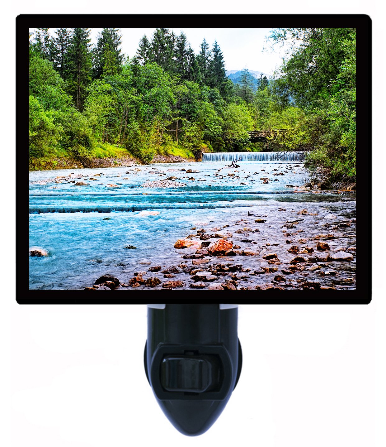 Mountain River Landscape LED Night Light - Soothing Nature-Themed Night Light for Bedroom, Nursery, or Kids Room - Perfect for Relaxation & Sleep Aid