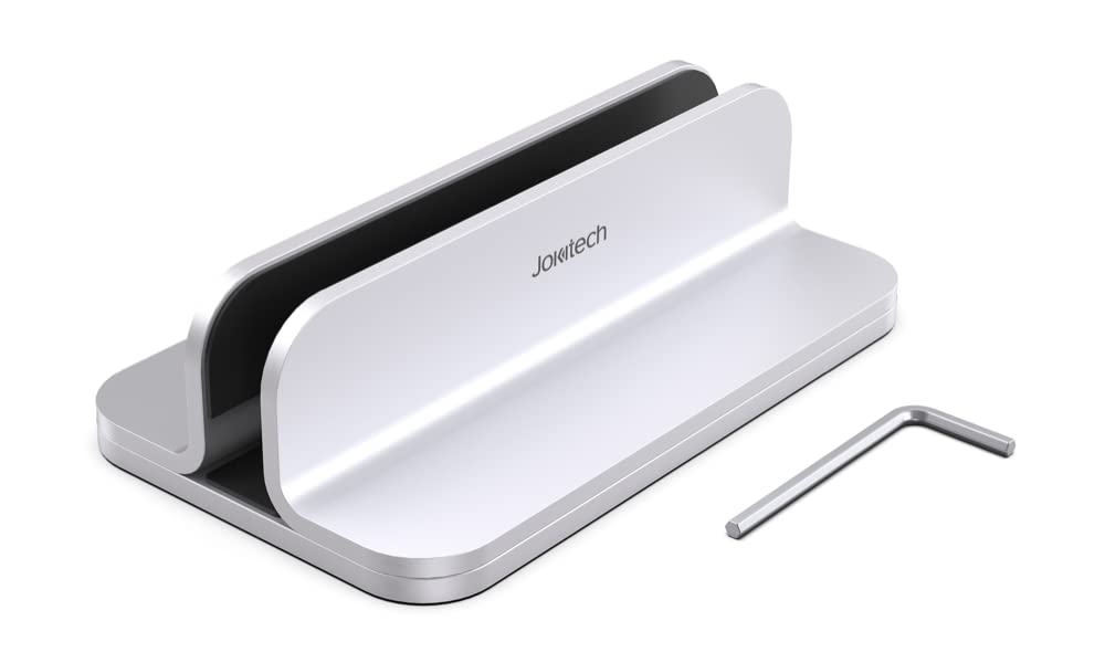 Premium Aluminum Laptop Stand - Adjustable & Sturdy Ergonomic Holder for MacBook Pro/Air, Mac Mini & iPad Pro (Silver) - Perfect for Home Office, Gaming & Workspace Setup