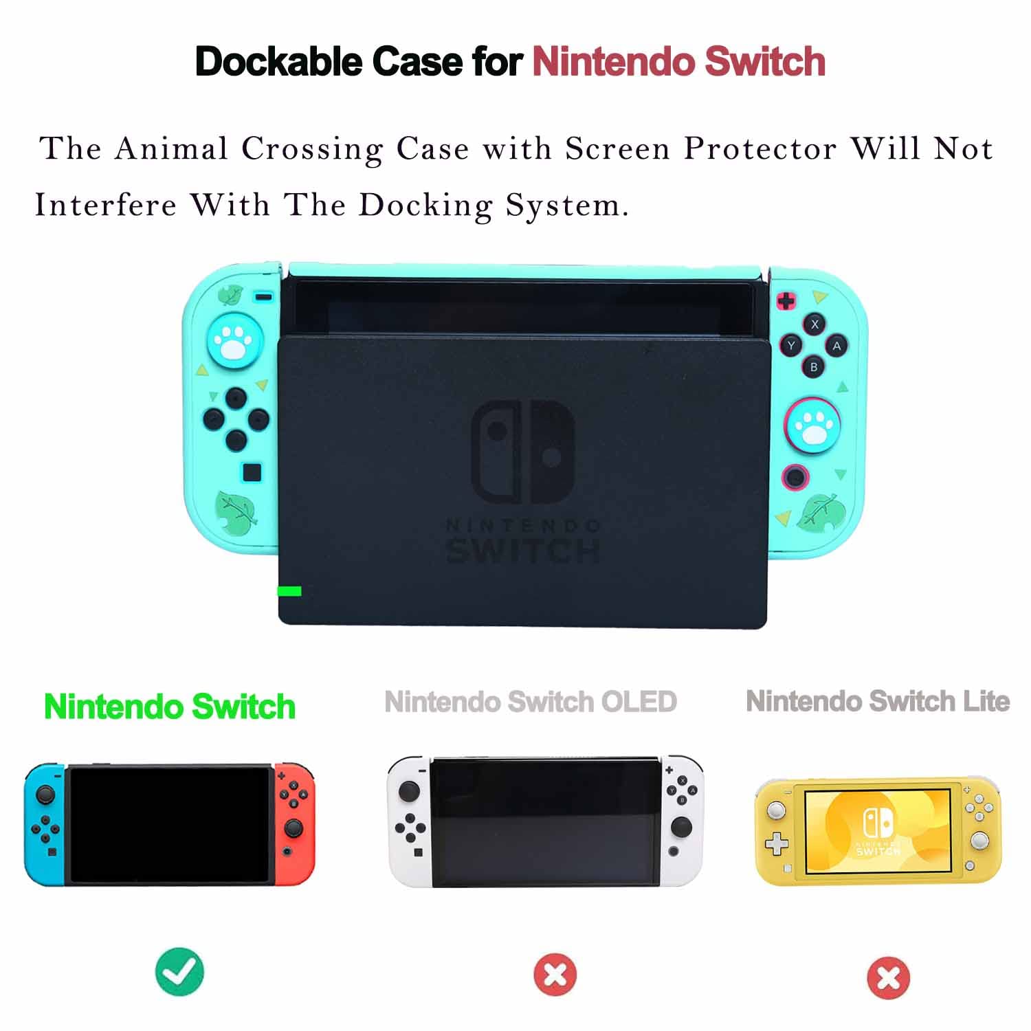 YOOWA Nintendo Switch Animal Crossing Accessories Bundle - Carrying Case, Protective Cover, Screen Protector, Game Card Holder, Play Stand & Thumb Grips | Perfect for Travel, Gaming Parties & Home Entertainment