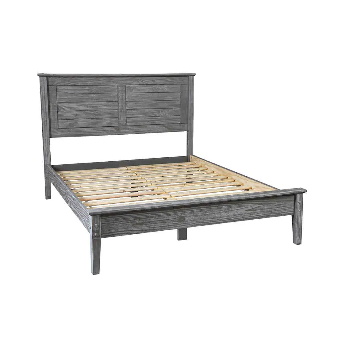 Greenport 5-Piece Bedroom Set - Queen Size Bed Frame, Nightstand, Dresser & Mirror - Modern Farmhouse Furniture for Master Bedroom or Guest Room