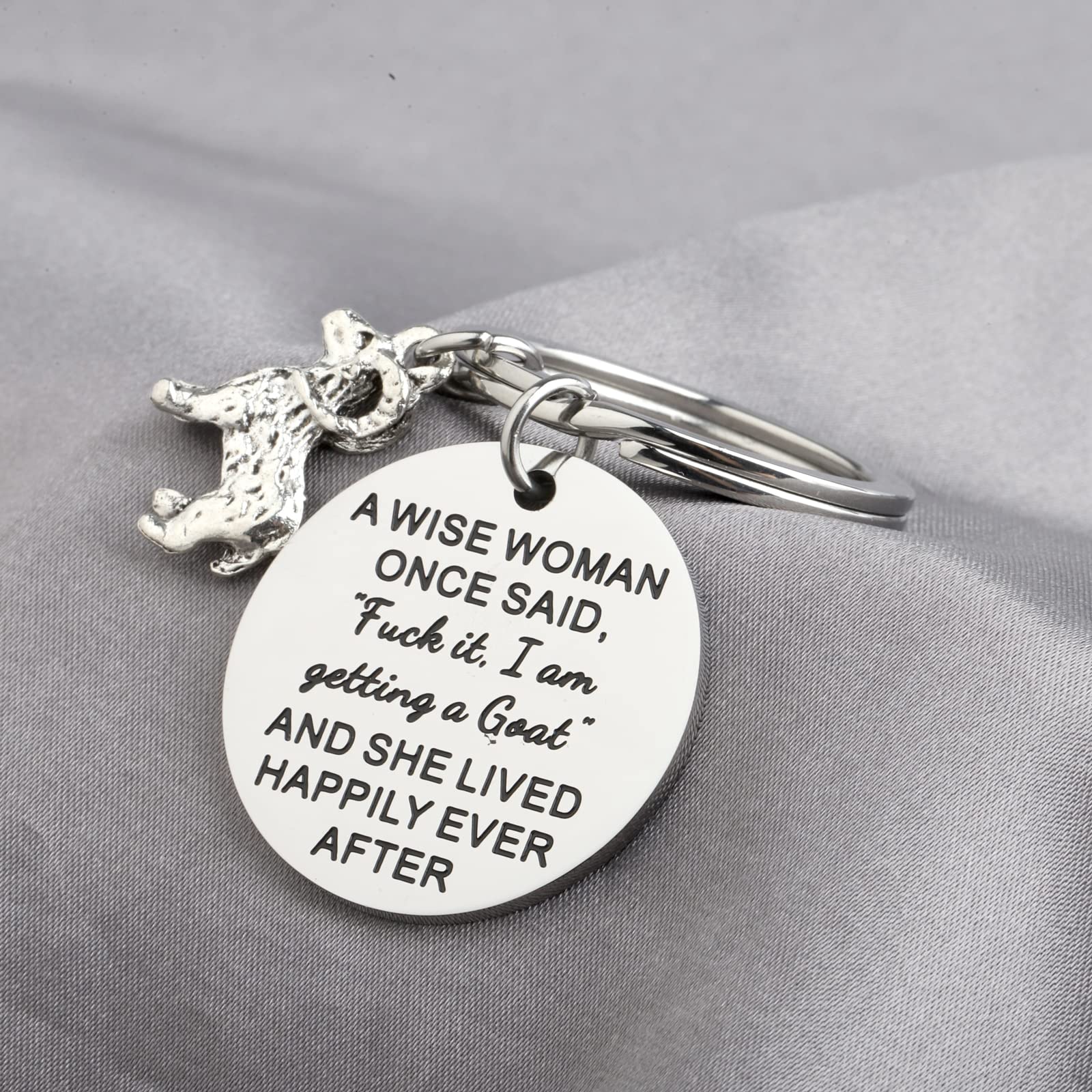 TGBJE Goat Lover Keychain - Cute Goat Charm Keyring for Women & Girls - Perfect Gift for Goat Moms & Animal Lovers - Ideal for Keychains, Bags, Backpacks & Everyday Carry