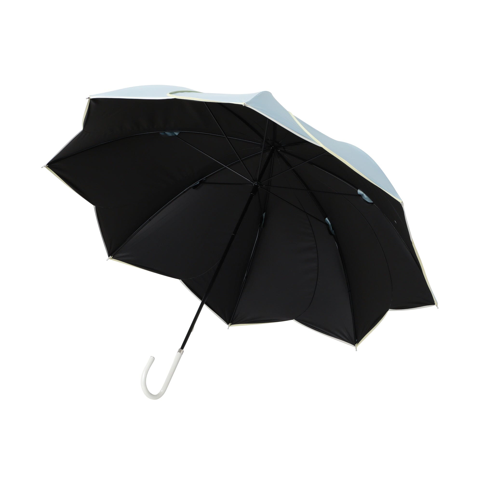 Dual-Tone Long Umbrella 58cm Green - UV Protection & Waterproof for Sunny and Rainy Days - Perfect for Outdoor Activities, Beach, and Commuting