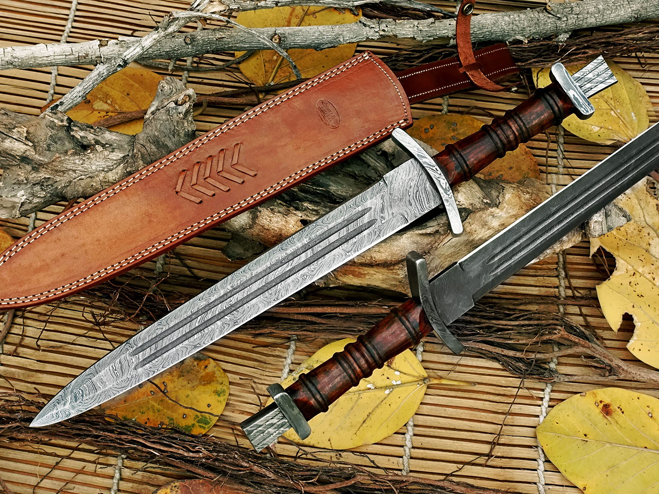 HUNTEX Damascus Steel Dagger - 22