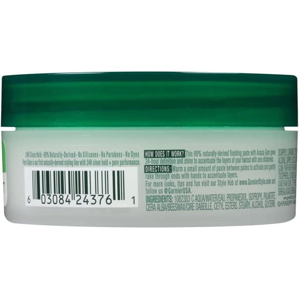Garnier Fructis Style Pure Clean Finishing Paste 2 oz (Pack of 8) - Hair Styling Wax for Men & Women - Strong Hold, Matte Finish - Perfect for Textured, Messy & Sleek Hairstyles