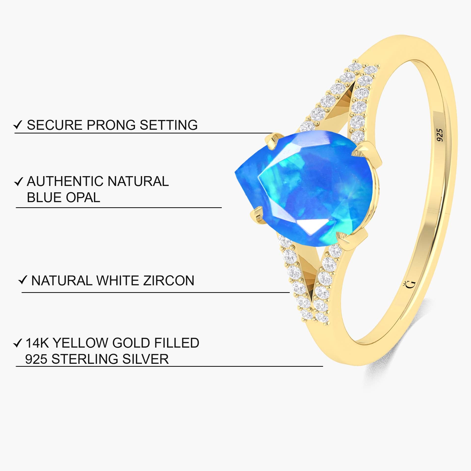 Natural Black Fire Opal Wedding & Engagement Ring for Women – Elegant Gemstone Jewelry for Brides, Anniversaries & Special Occasions