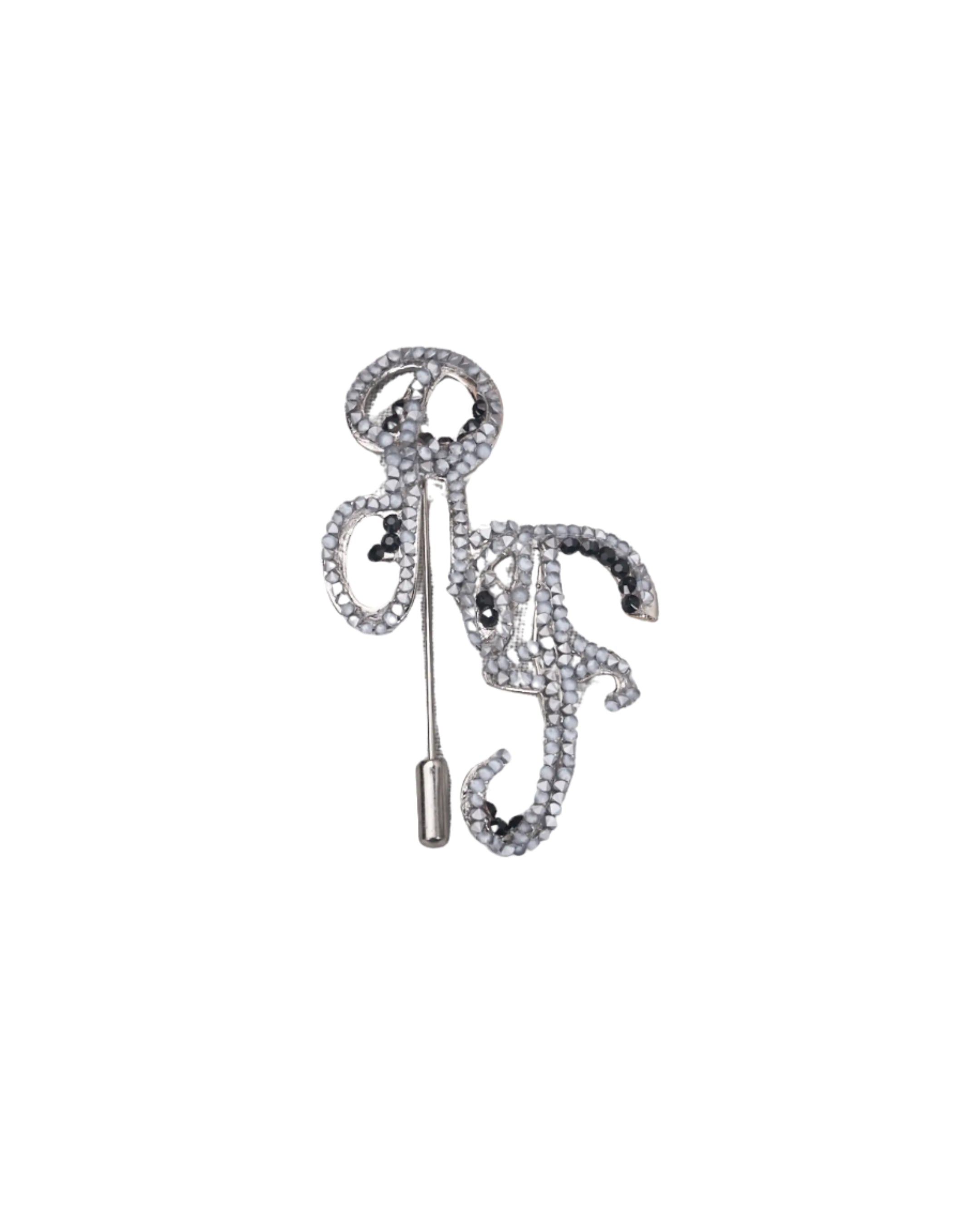 Custom Monogram Lapel Pin - Personalized Initials Lapel Pin for Men & Women - Elegant Lapel Accessory for Suits, Blazers & Formal Wear - Perfect for Weddings, Business Meetings & Special Events