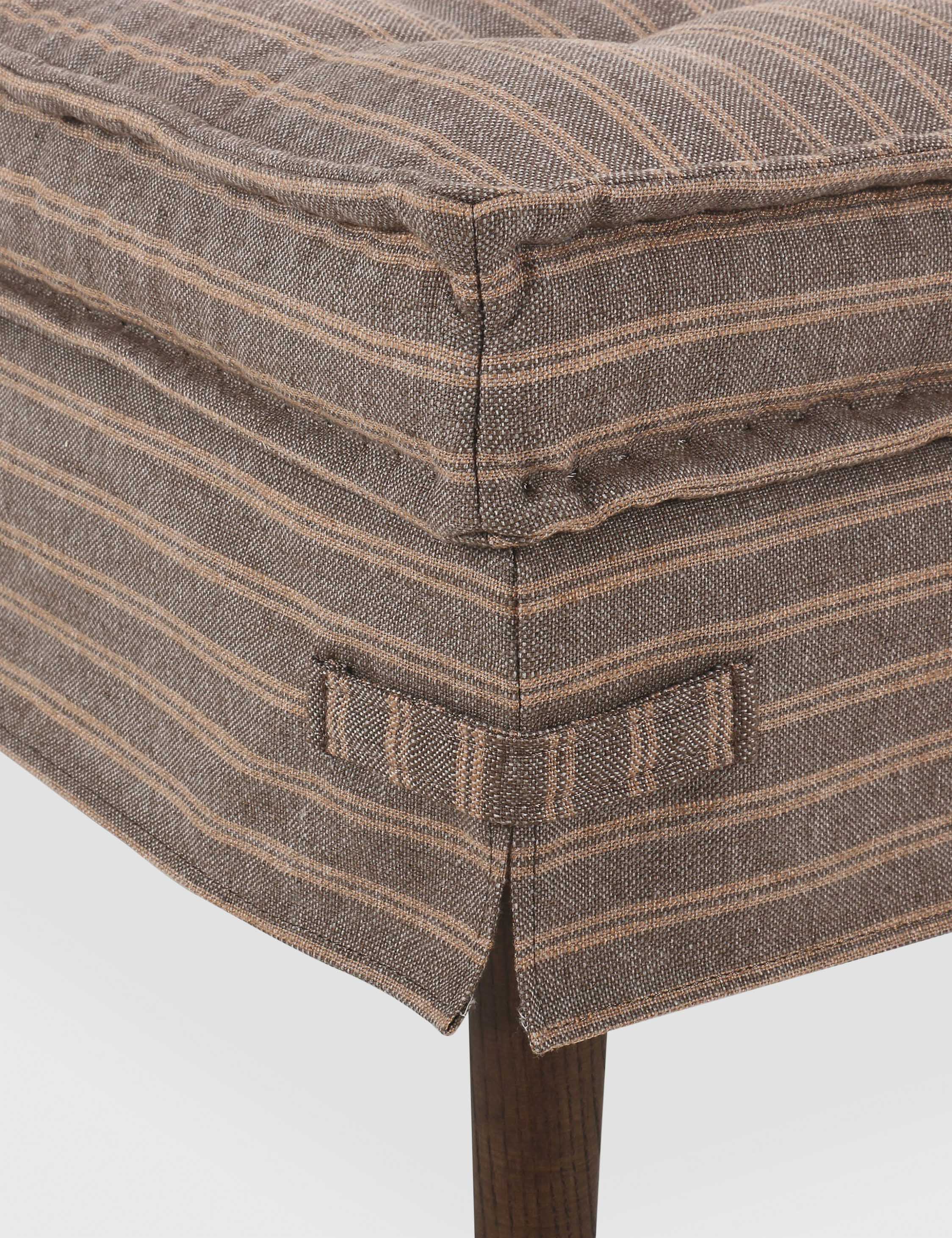 Amber Lewis x Four Hands Cole Bench - Modern Wooden Entryway Bench with Upholstered Seat - Perfect for Hallway, Living Room & Bedroom Decor