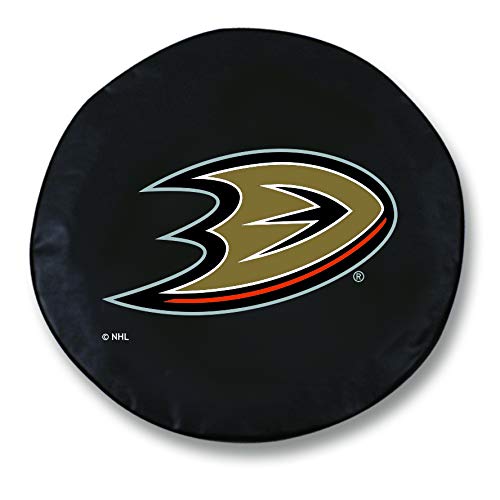 Holland Bar Stool Co. Anaheim Ducks Black Vinyl Spare Tire Cover - Waterproof Car Wheel Protector for Trucks, SUVs & RVs - Perfect for Outdoor Travel & Vehicle Storage