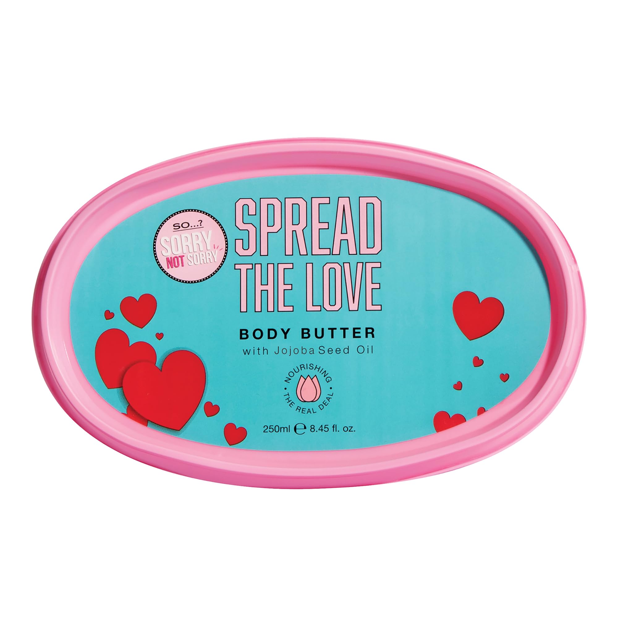 So…? Sorry Not Sorry Spread The Love Body Butter - Hemp Seed Oil & Almond Scented Moisturizing Lotion for Women - 8.45 oz - Deep Hydration for Dry Skin - Perfect for Daily Use & Gift Giving