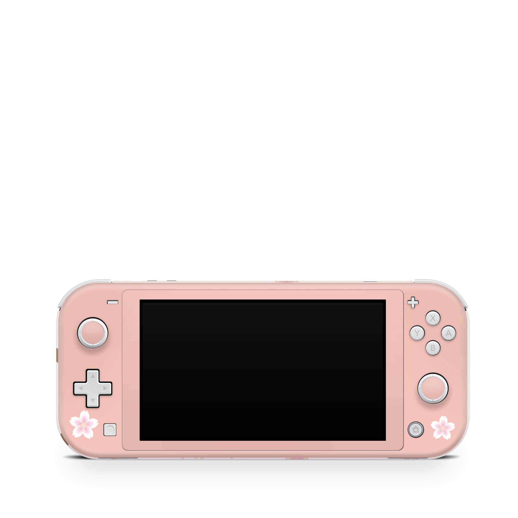 Japanese Cherry Blossom Decal Skin for Nintendo Switch Lite - Beige Color Premium 3M Vinyl Full Wrap Cover - Perfect for Gaming, Travel & Personalization
