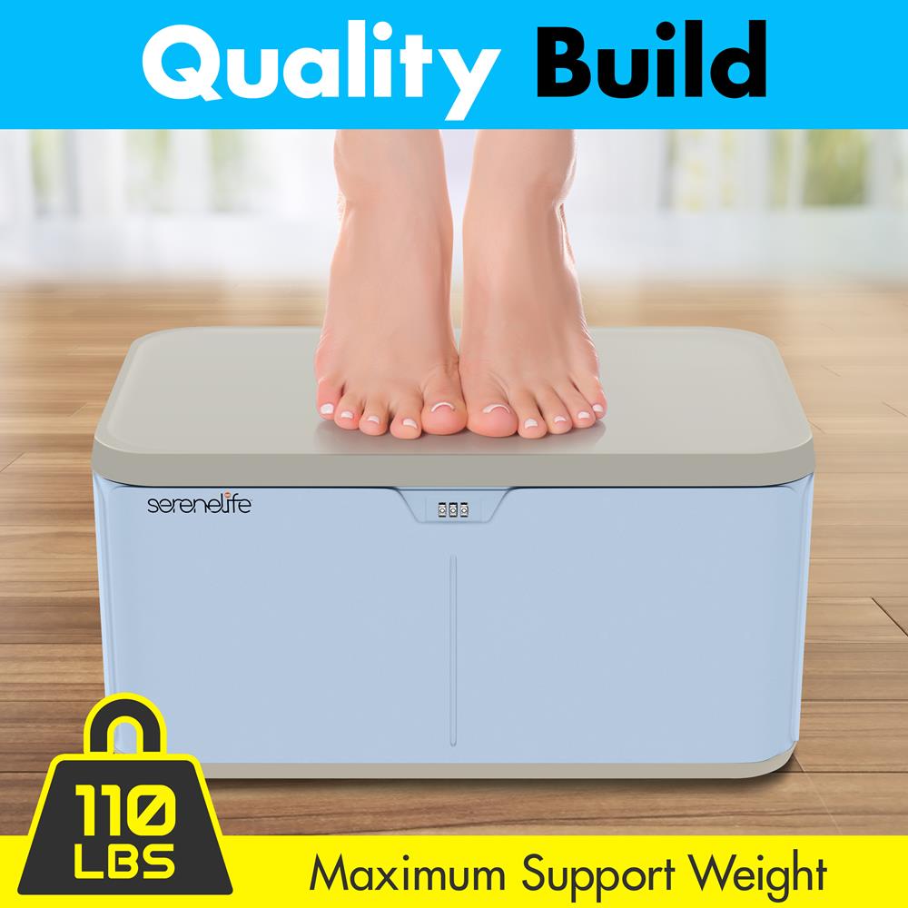 8 Gallon Locking Storage Bin with Secure Lid - Heavy Duty Plastic Container for Organizing Home, Office, Garage & Outdoor Use - Ideal for Toys, Tools, Clothes & Seasonal Items Storage
