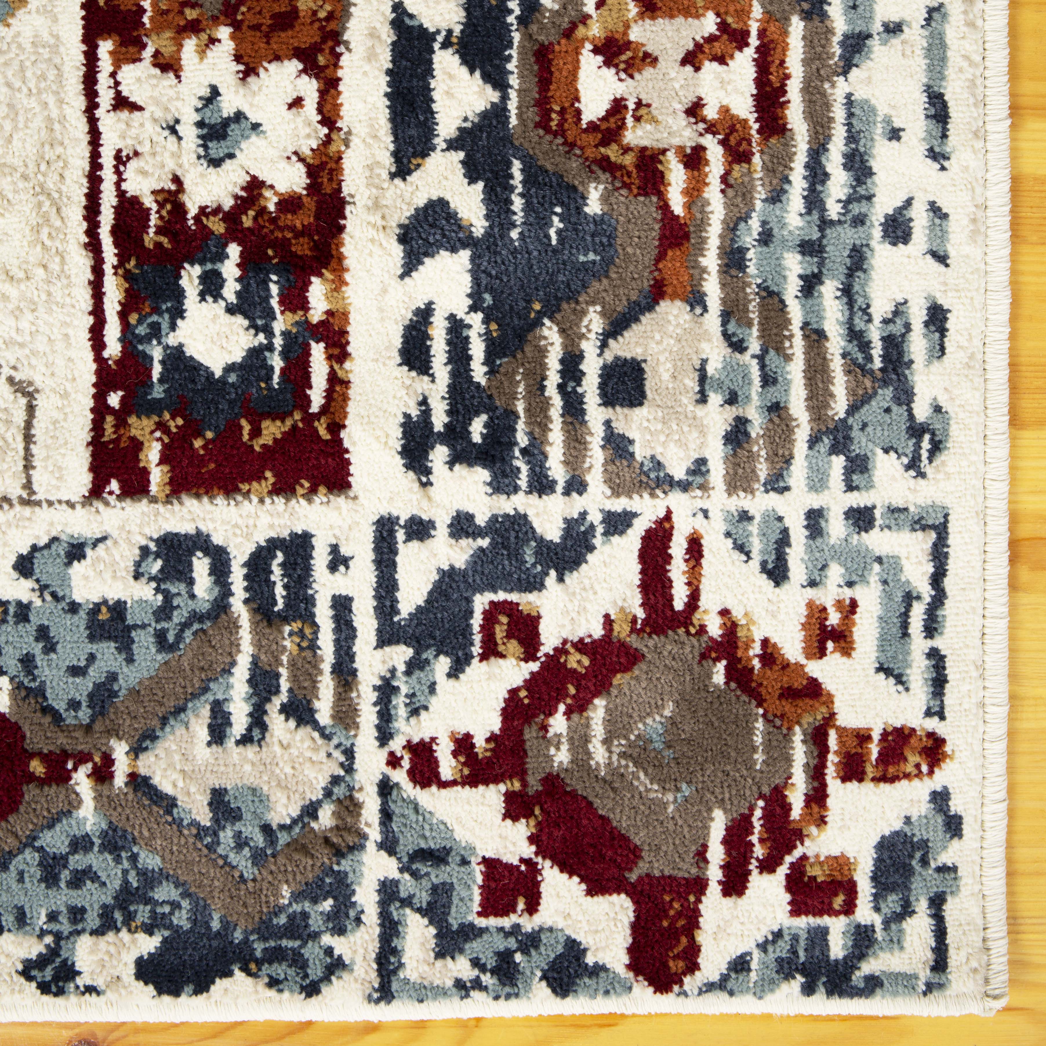 Taimak Aztec Geometric Indoor Sangria Southwestern Area Rug - Southwestern Style Handmade Rug for Living Room, Bedroom, or Dorm Decor