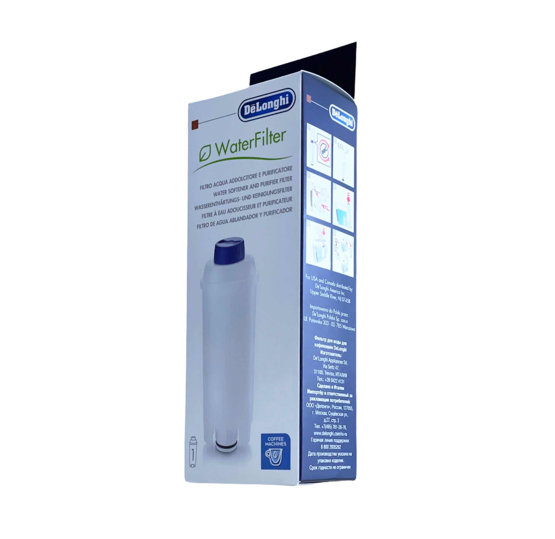DeLonghi Replacement Water Filter Cartridge - Compatible with Coffee Makers & Espresso Machines | Improves Taste & Reduces Limescale | Perfect for Home, Office & Restaurant Use