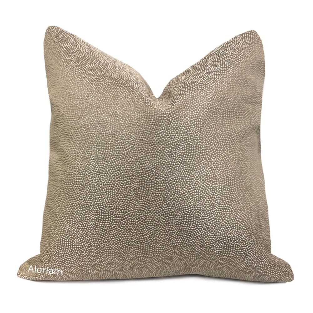 Elegant Candace Brown Pearly Micro Dots Pillow Cover - Soft Decorative Cushion Case for Sofa, Bed & Home Decor
