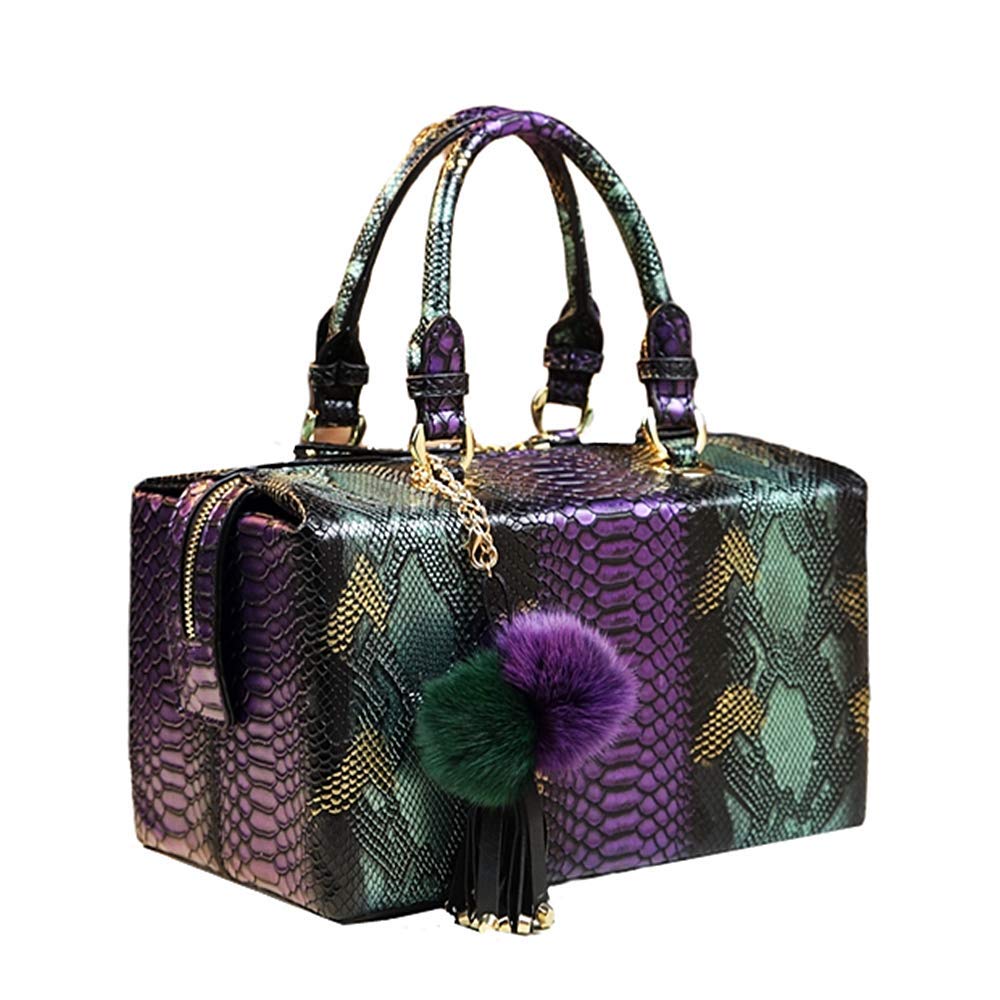 Premium Genuine Leather Handbags for Women - Stylish Shoulder Messenger Bag with Serpentine Chain & Hard Box Design - Perfect for Work, Travel, and Everyday Use
