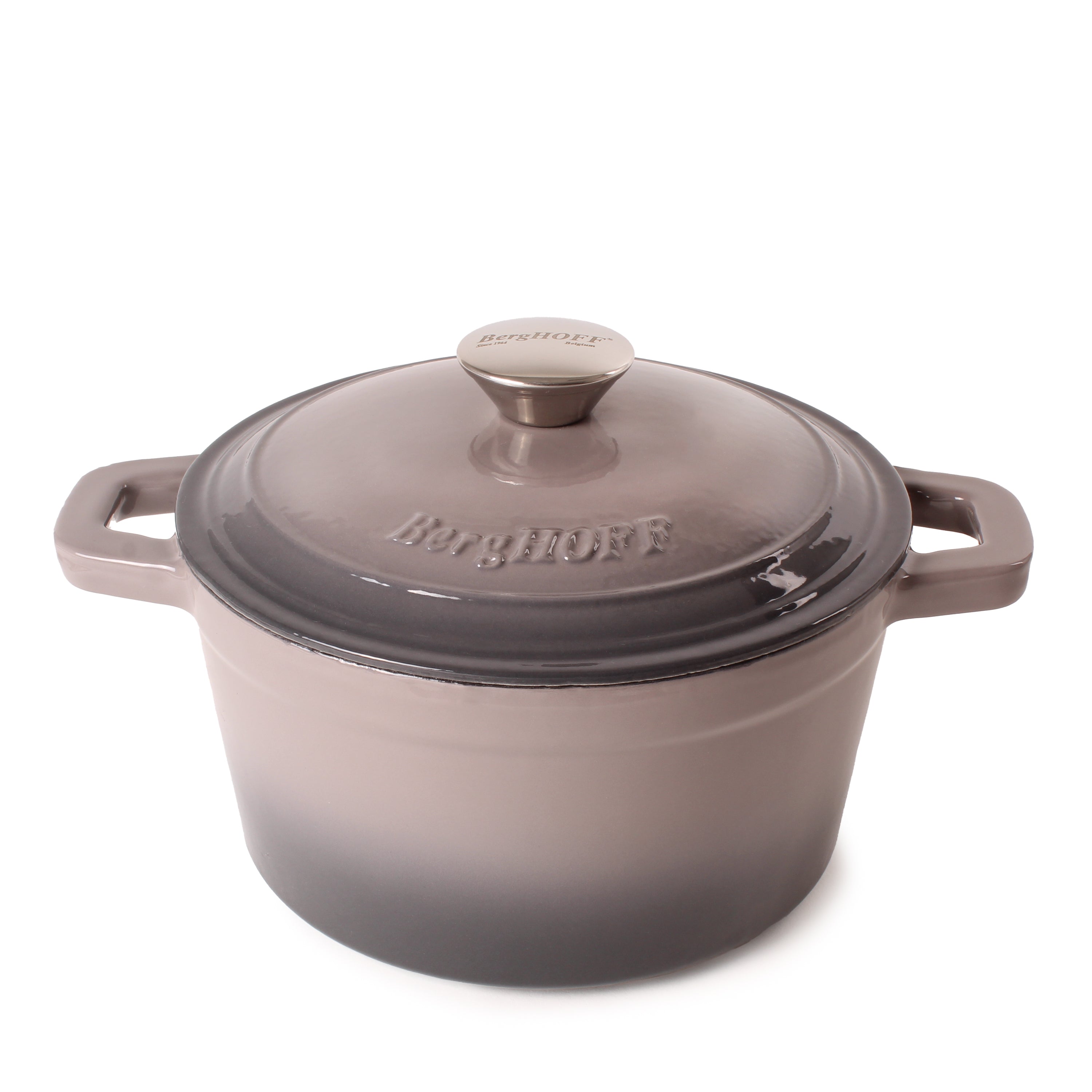 BergHOFF Neo 5-Piece Cast Iron Dutch Oven Set with 10-Inch Fry Pan, 3-Quart & 5-Quart Enameled Cookware, Oven Safe to 500°F – Perfect for Braising, Stewing, Baking & Camping Cooking