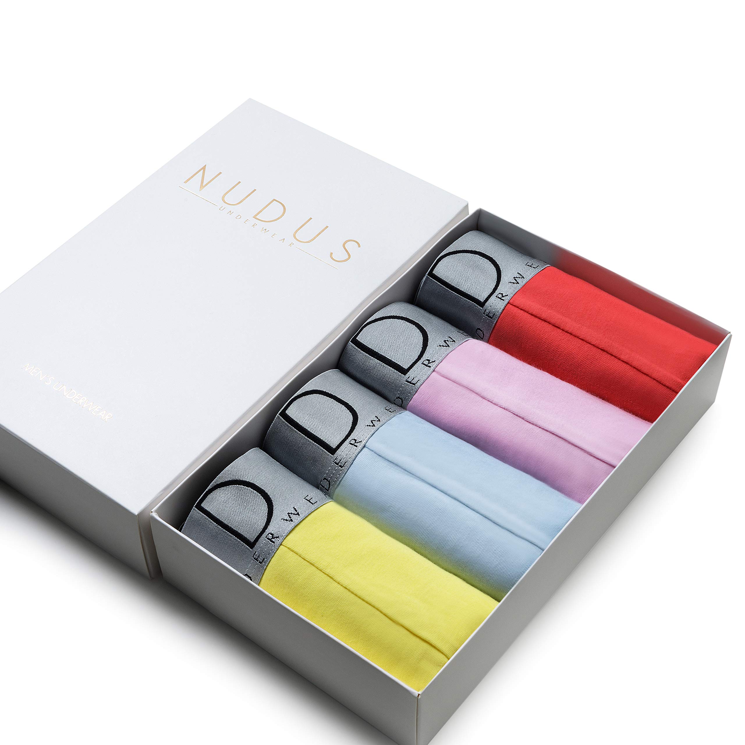 Premium NUDUS Men's Cotton Underwear 4-Pack Gift Set - Soft Breathable Briefs, Trunks & Boxer Briefs for Everyday Comfort - Perfect for Workout, Travel & Daily Wear