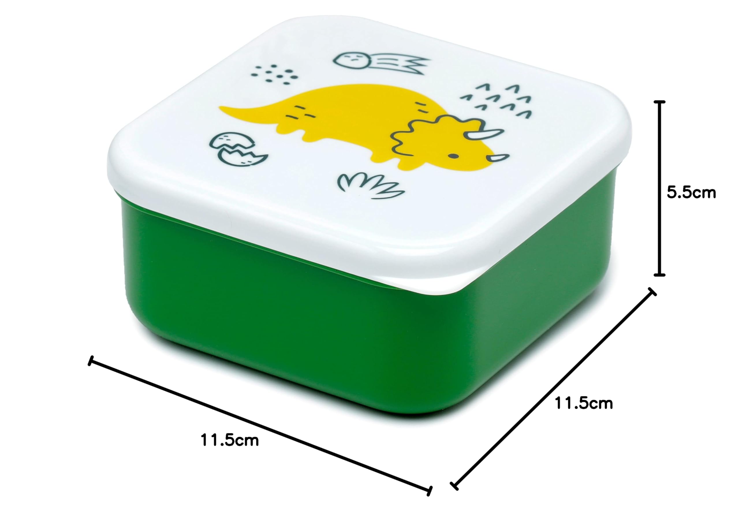 Puckator Dinosauria Jr 3-Piece Lunch Box Set with Multi-Compartment Storage (S/M/L) - Reusable Food Containers for Kids & Adults - BPA-Free Snack Boxes for School, Work & Picnics - Durable Lunch Containers with Secure Lids for Meal Prep & On-the-Go Eating