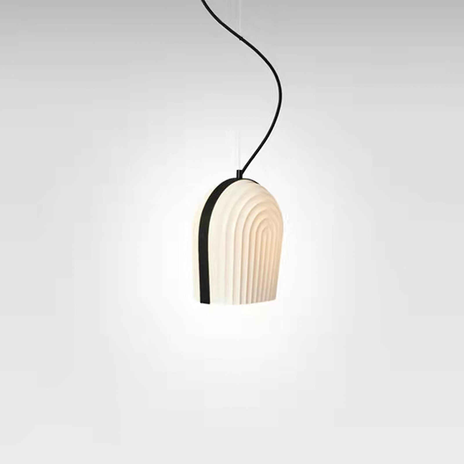 Modern Arc Pendant Lamp - Adjustable Hanging Light Fixture for Kitchen Island, Dining Table & Living Room Decor | Industrial Style Lighting for Home & Office