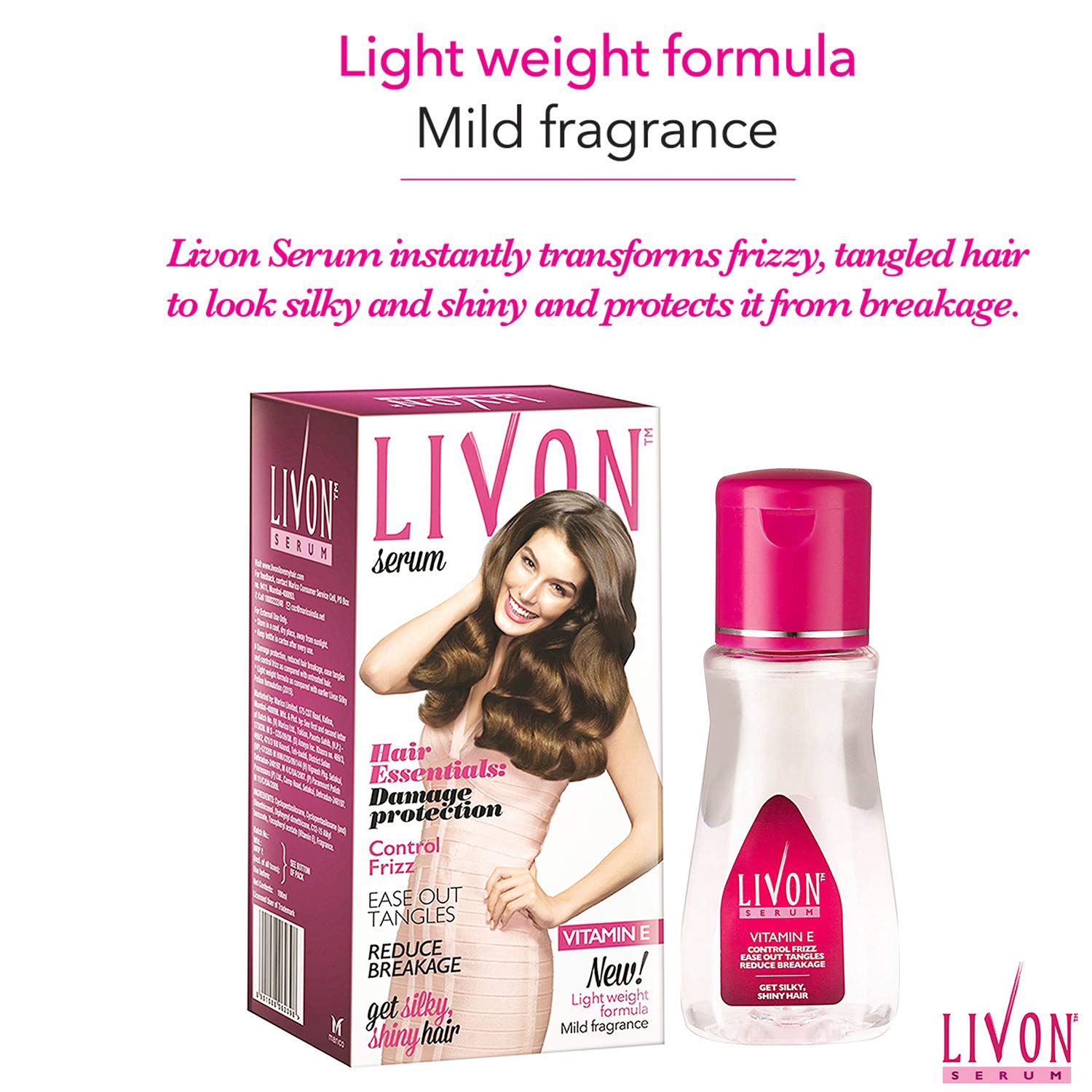 Livon Hair Serum for Women & Men - Nourishing & Frizz Control Hair Treatment for Smooth & Shiny Hair - Perfect for Daily Use, Styling & Damaged Hair Repair