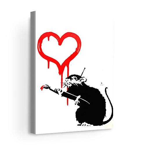 Banksy Love Rat Canvas Art
