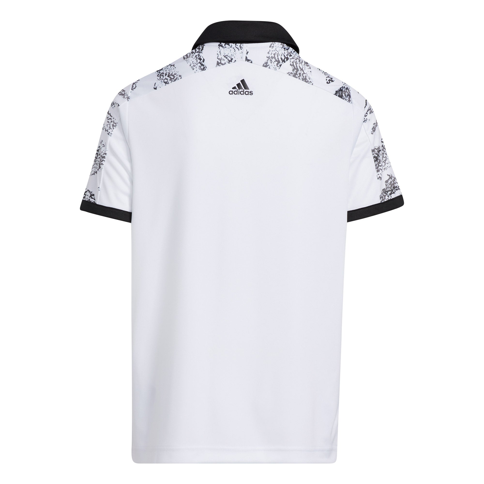 Adidas Boys' Printed Colorblock Golf Polo Shirt - Breathable & Stylish for Junior Golfers - Perfect for Tournaments, Practice & Casual Wear