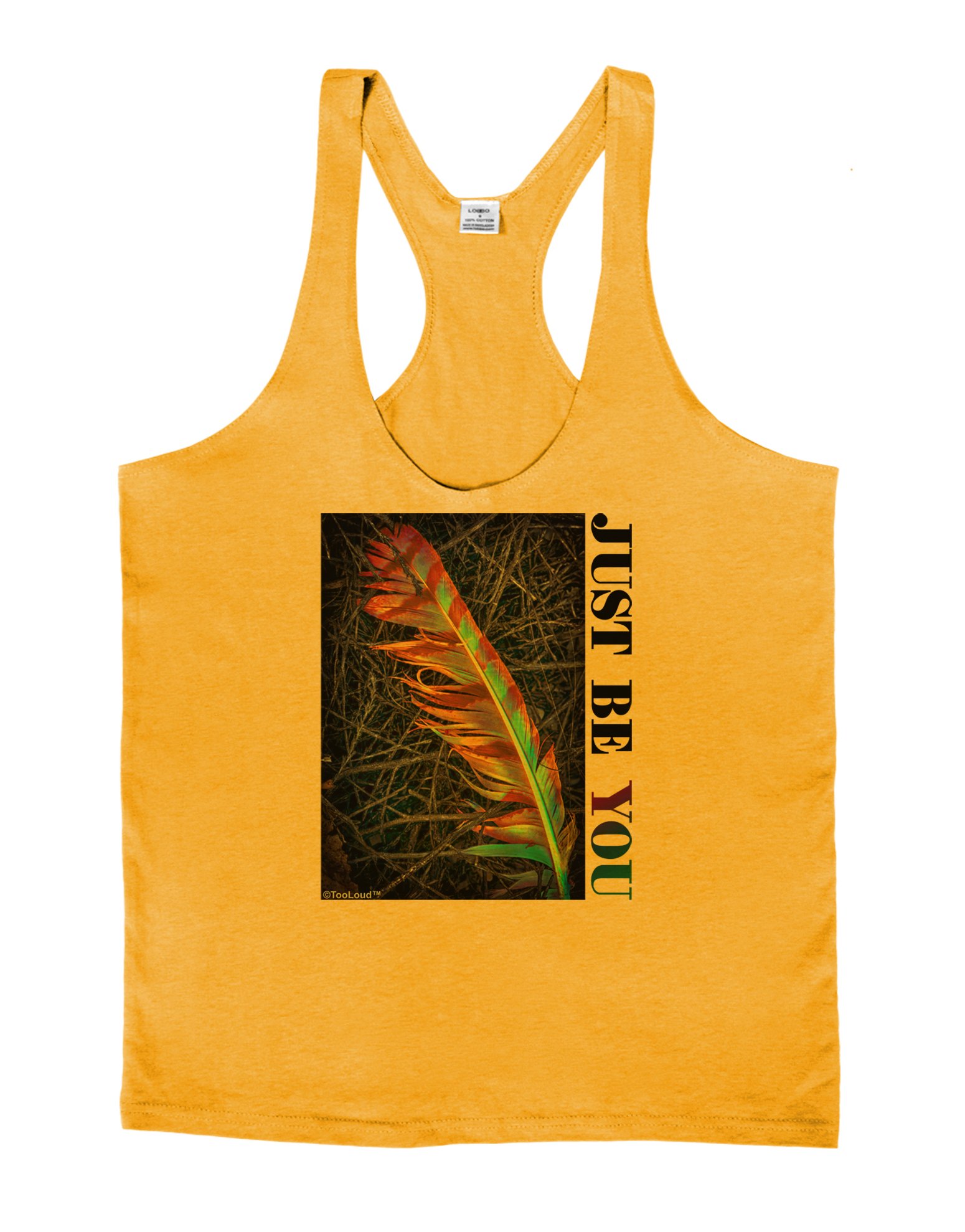 TooLoud Just Be You - Unique Men's String Tank Top for Gym, Workout & Summer Fashion | Comfortable Sleeveless Muscle Shirt