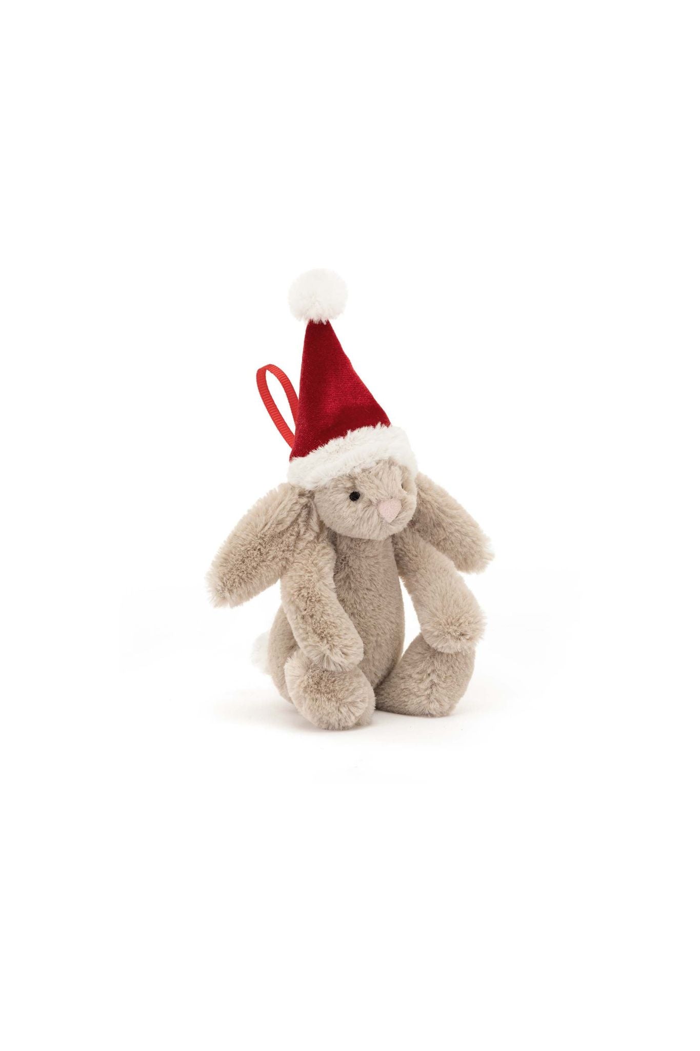 Jellycat Bashful Christmas Bunny Ornament - Soft Plush Holiday Decor for Tree, Gift & Festive Home Decorations