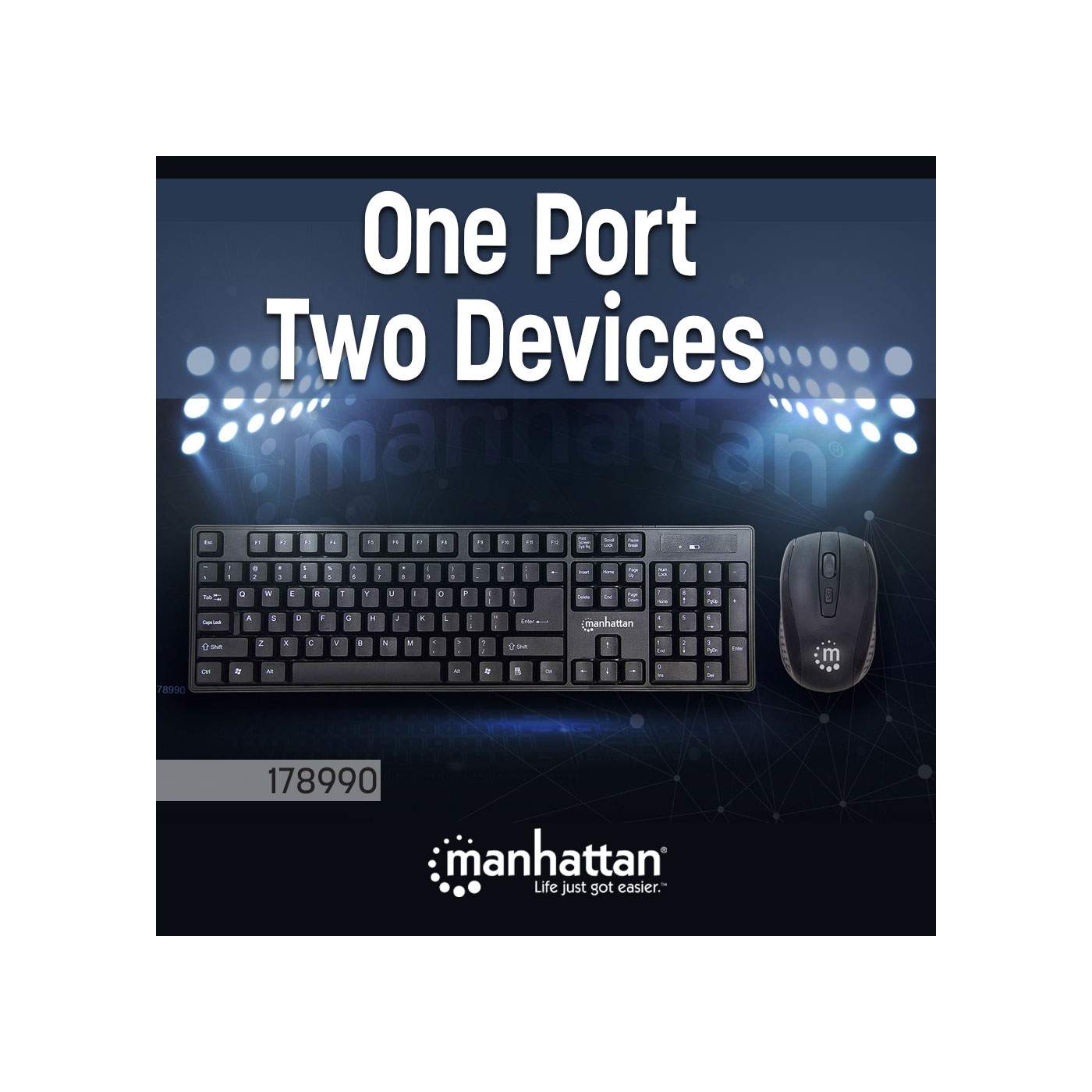 Wireless Keyboard and Mouse Combo - 2.4GHz Ergonomic Optical USB Set for PC, Laptop, Mac - Perfect for Home, Office, and Gaming Use
