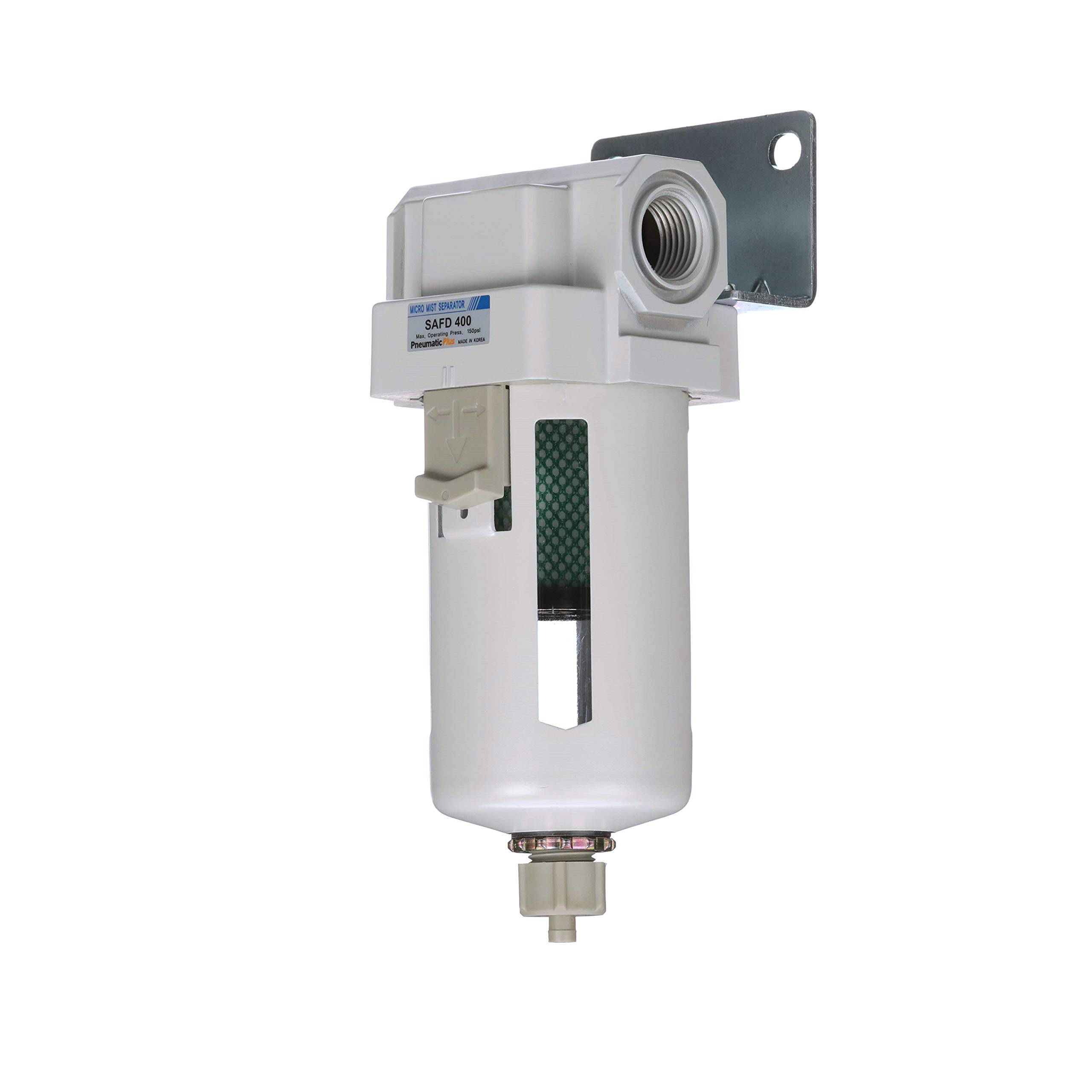 PneumaticPlus SAFM400-N04B 0.1 Micron Compressed Air Coalescing Filter with Poly Bowl, 1/2