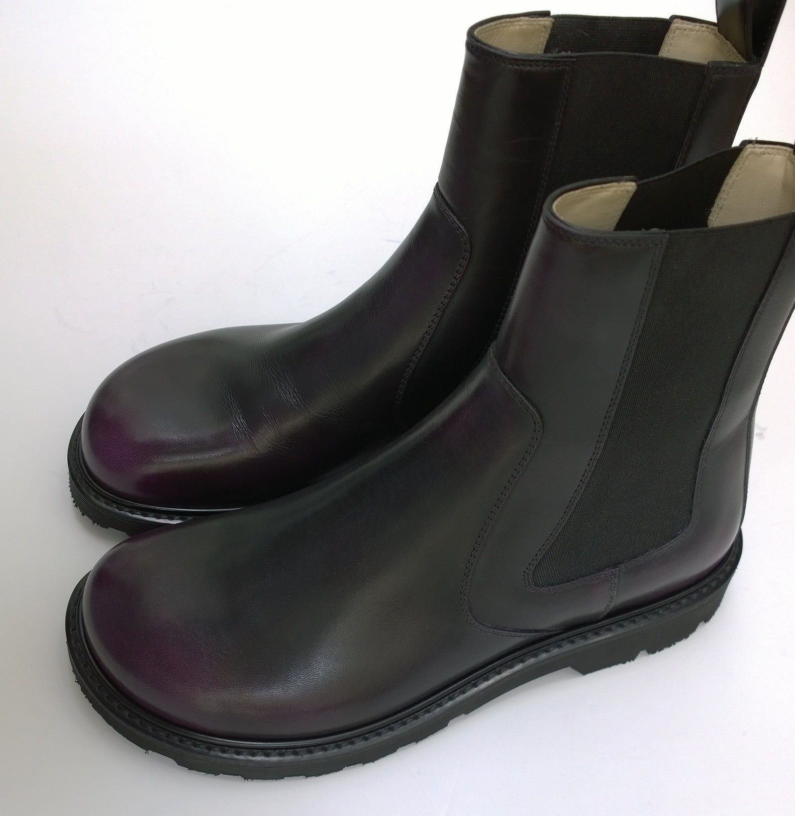 Loewe Blaze Chelsea Boots - Women's Purple Leather Ankle Boots for Casual & Dressy Outfits | Perfect for Fall & Winter Fashion