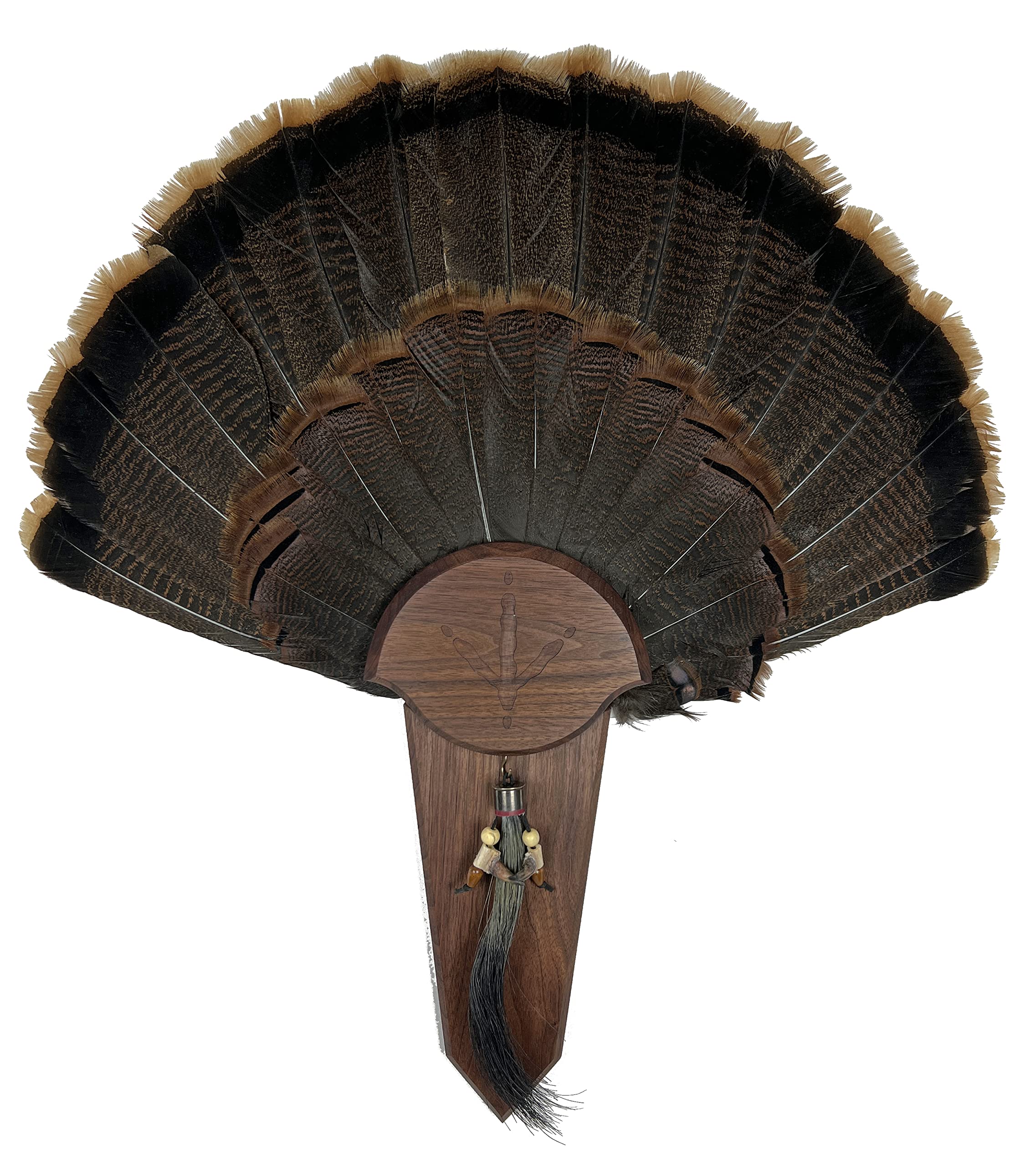 Customizable Turkey Track Turkey Tail Mounting Kit with Beard & Spur Display Options - Perfect for Hunting Trophies, Cabin Decor, and Outdoor Enthusiasts