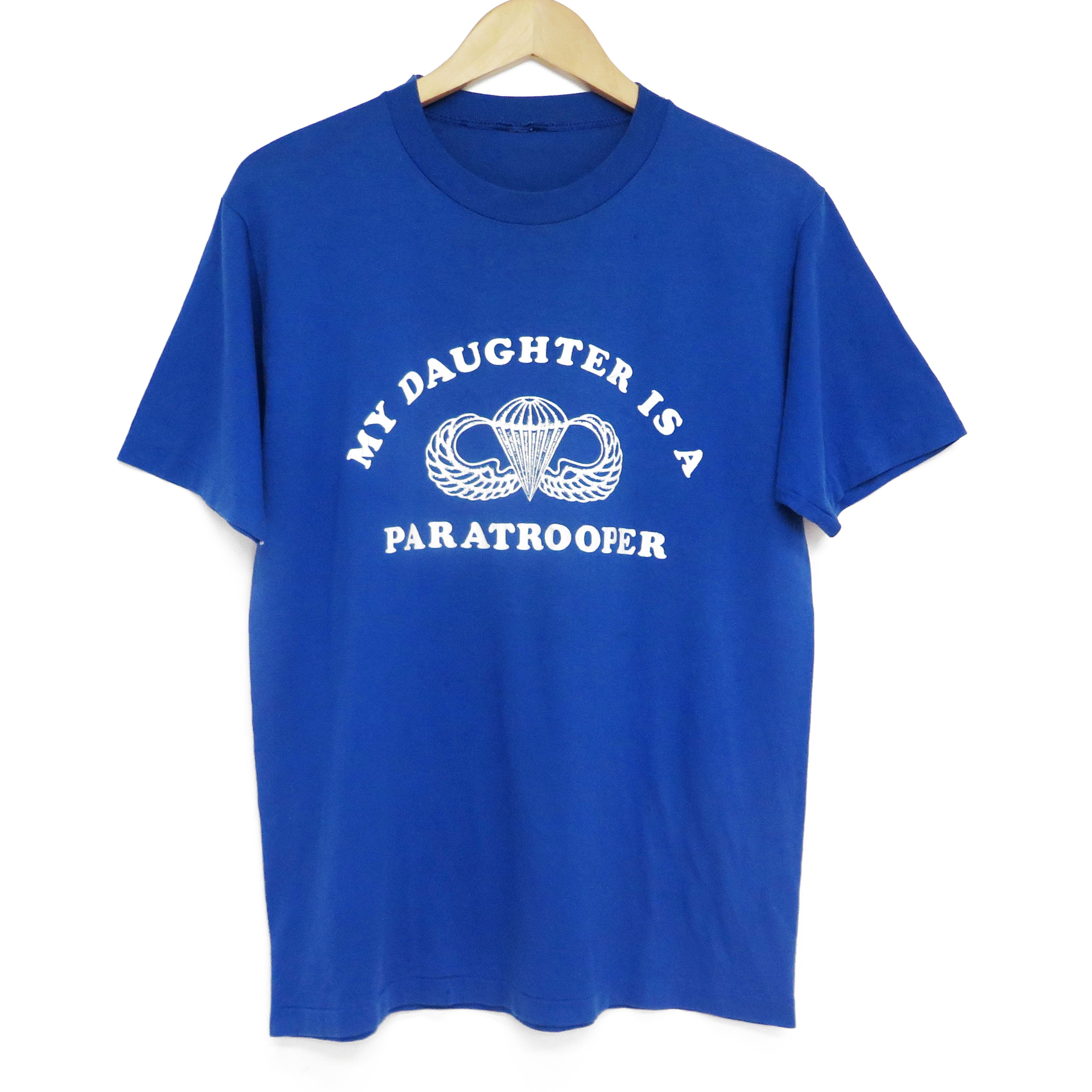 Vintage 80's My Daughter is a Paratrooper T-Shirt - Medium Size - Military Pride & Retro Army Style for Women - Perfect for Veterans Day, Airborne Events & Casual Wear