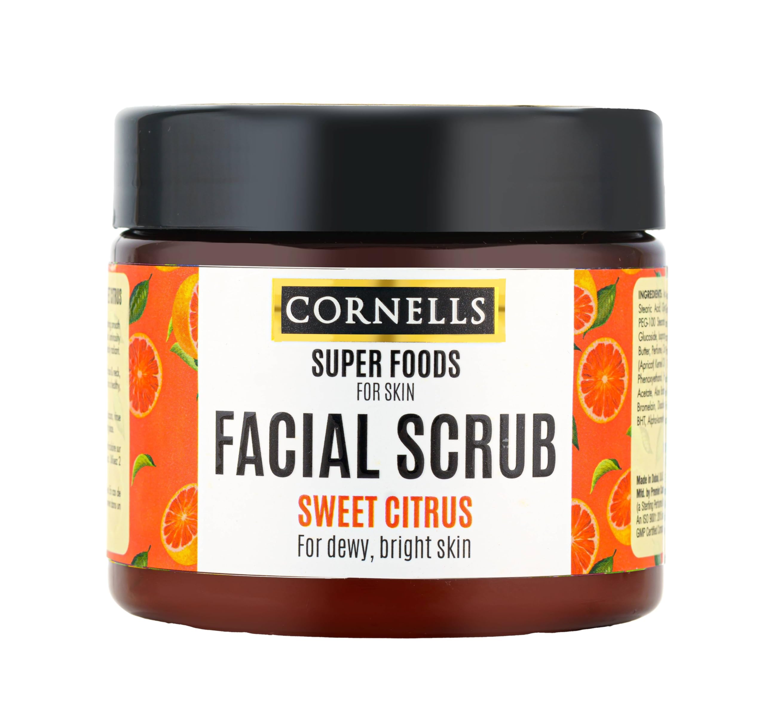 Sweet Citrus Facial Scrub 330ml - Brightening Exfoliator for Dewy Skin | Men & Women | Daily Skincare Routine