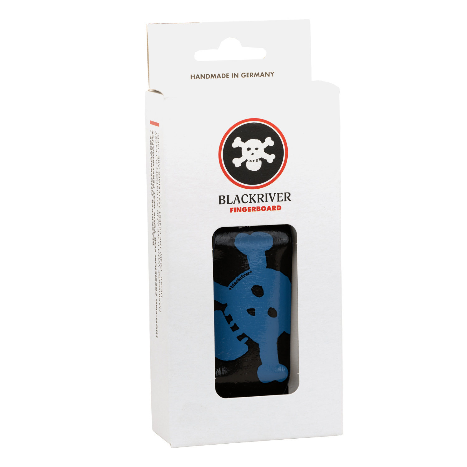 Blackriver Fingerboard Deck - Navy Blue Skull Design | Professional Fingerboard Skateboard for Tricks & Training | Perfect for Skateboard Enthusiasts & Collectors