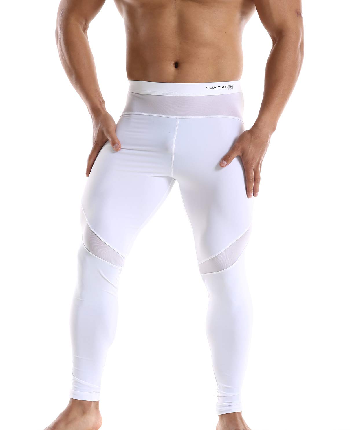 Breathable Men's Mesh Yoga Pants - Lightweight Workout Shorts for Running, Cycling & Gym Training | Quick-Dry Athletic Trousers for Fitness & Active Lifestyle