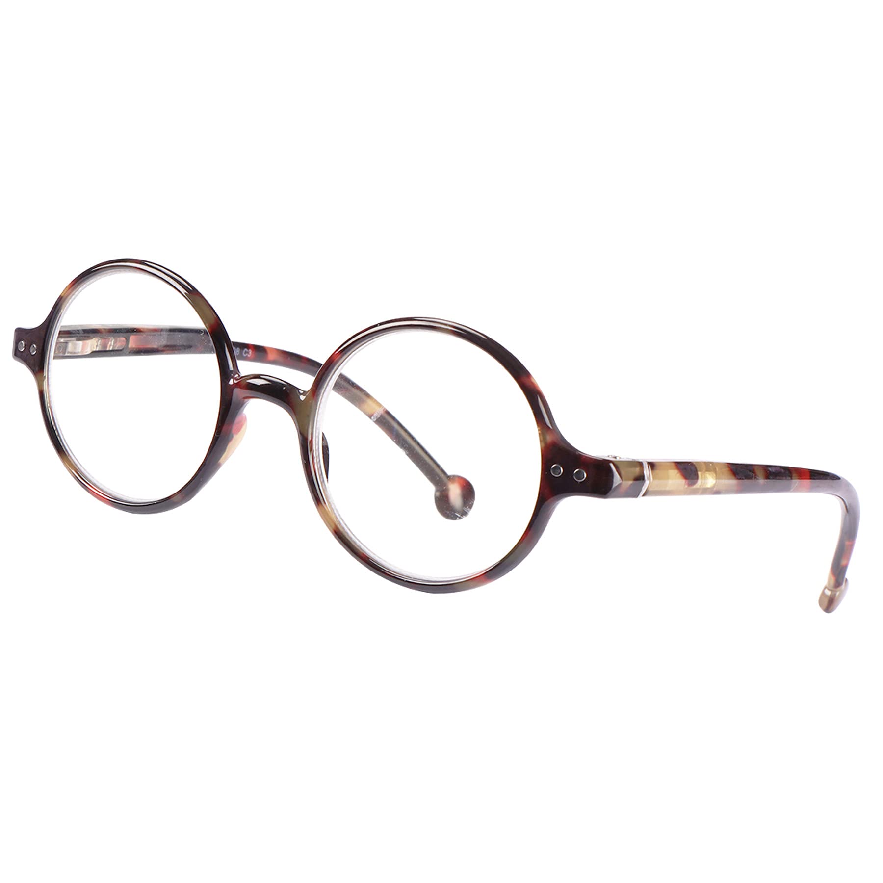 Blue Light Blocking Round Reading Glasses for Women & Men - Ultra Lightweight Unisex Circular Readers - Perfect for Computer Use, Reading & Screen Time