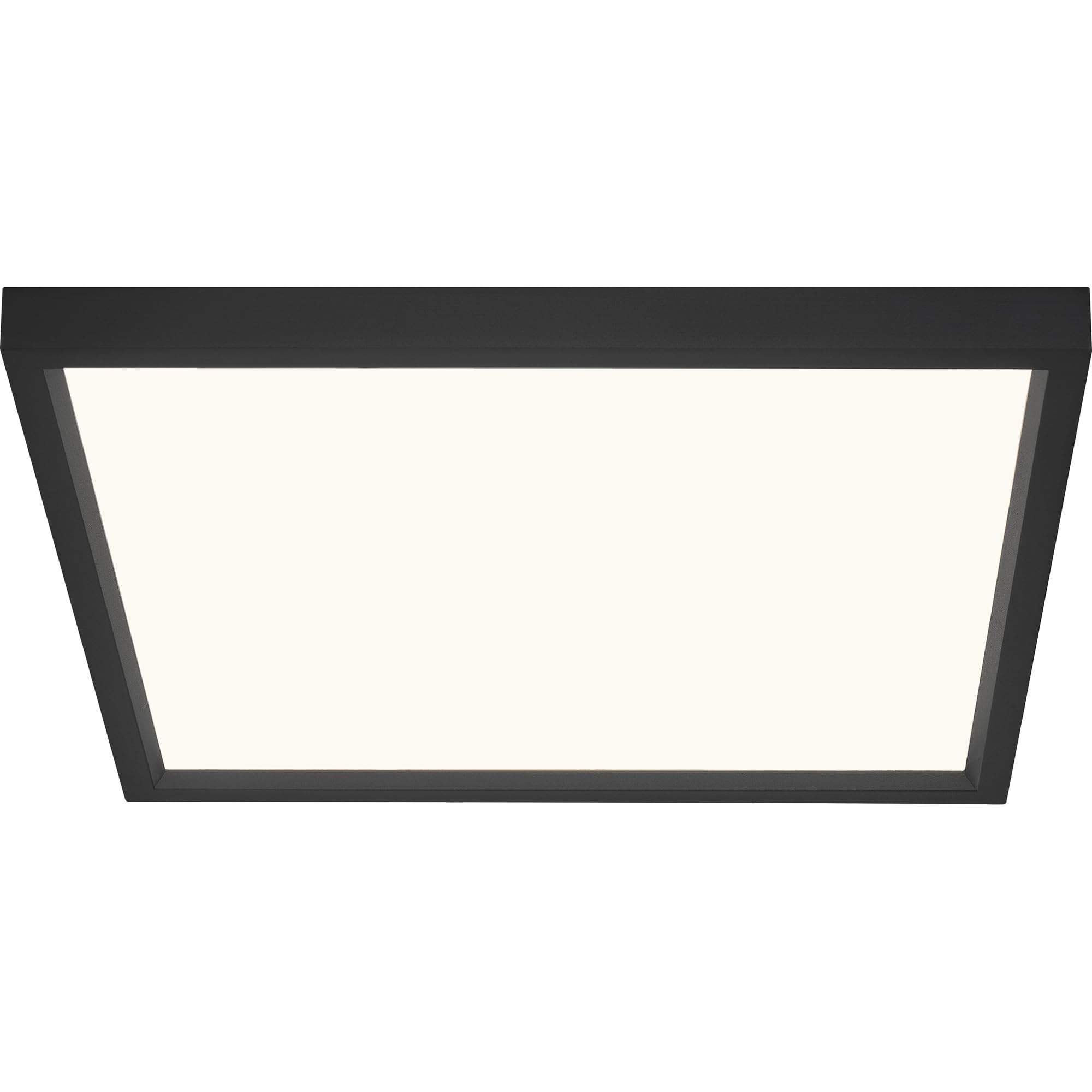 Quoizel Outskirts Square Flush Mount Ceiling Light - 15 Inch Earth Black, Dimmable Integrated LED (2700 Lumens, 30W) - Perfect for Hallway, Kitchen, Bedroom & Bathroom Lighting | Modern Close-to-Ceiling Fixture for Home & Office Spaces