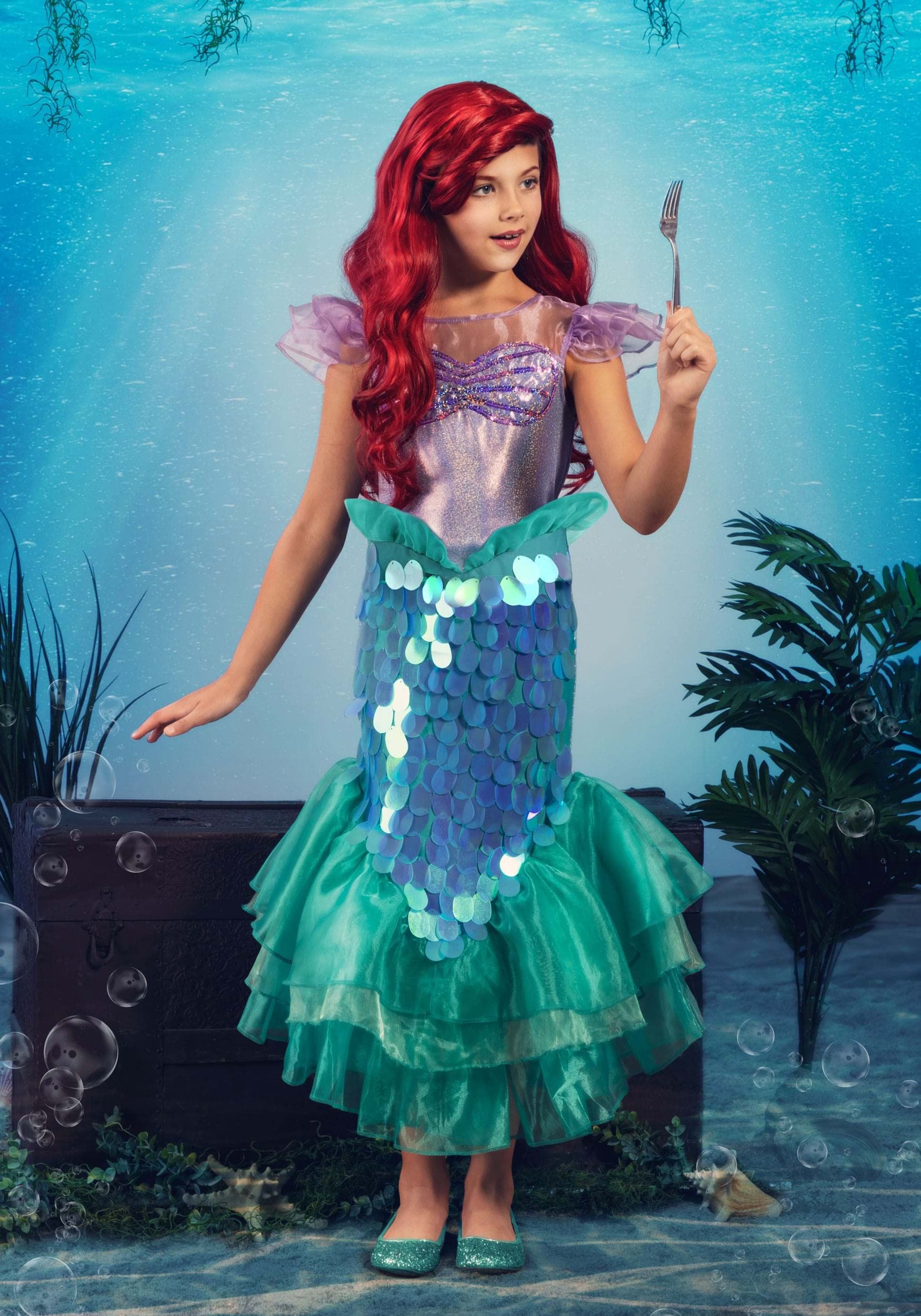 Disney The Little Mermaid Ariel Princess Costume for Kids & Adults - Official Sea Fantasy Dress for Cosplay, Halloween, Beach Party & Dress Up - Perfect for Underwater Theme Events & Character Play