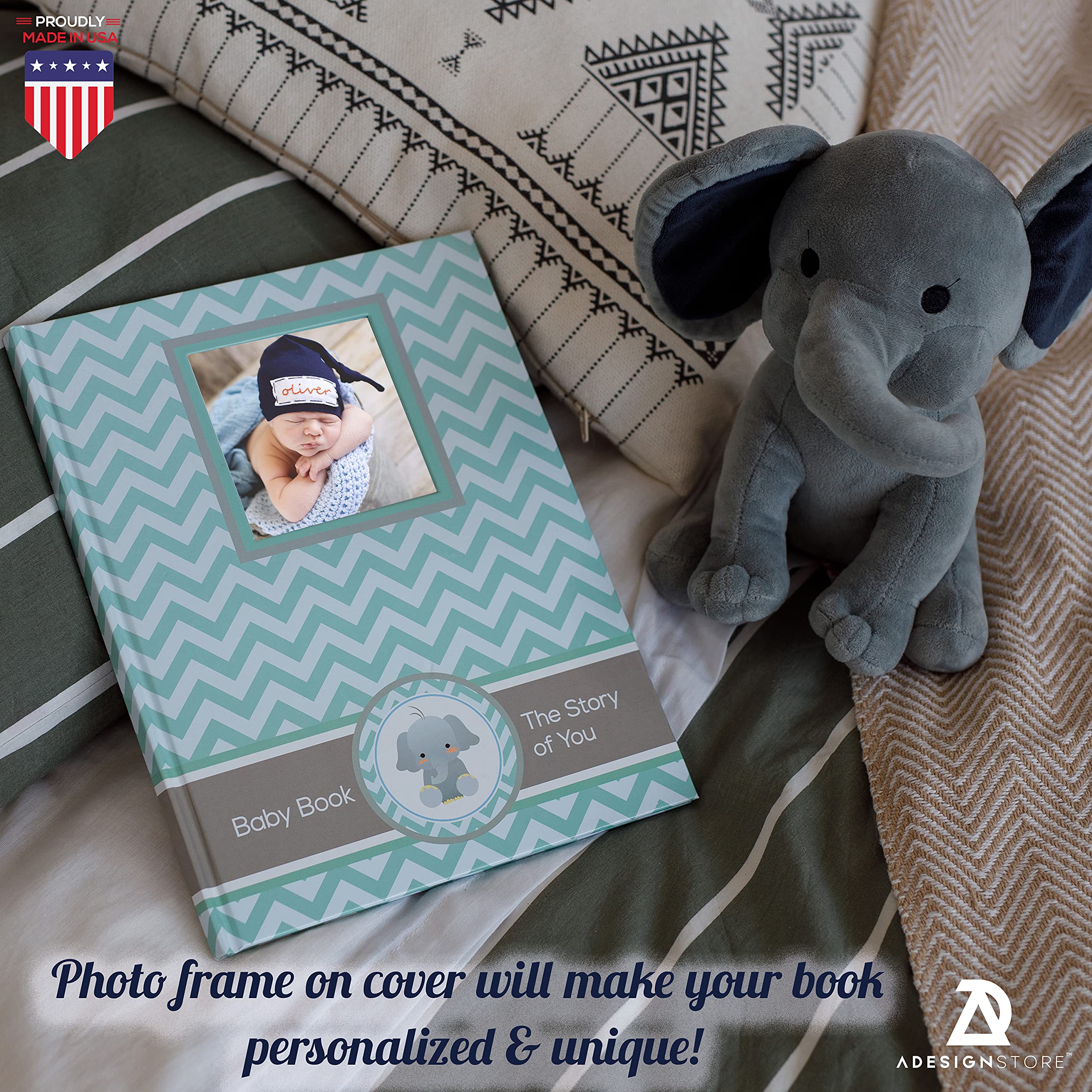 Baby Memory Book - First Year Baby Journal & Keepsake Album for Newborn Boys & Girls | Perfect Baby Shower Gift & Milestone Tracker | Capture Precious Moments from Birth to 12 Months