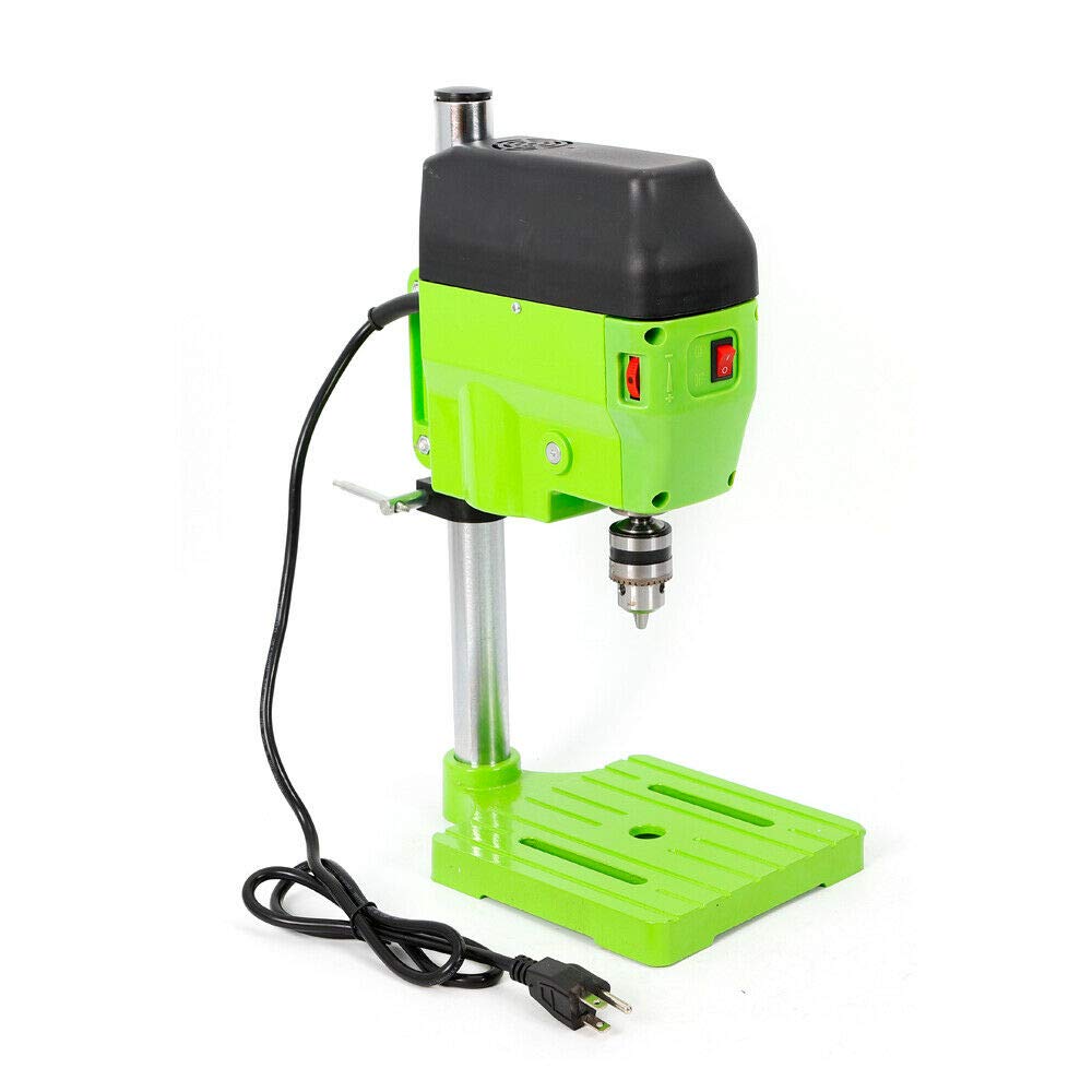 BG-5166A Mini Drill Press Stand - 480W Electric Mortising Machine for Woodworking, 110V Small Work Bench with Mortising Chisels - Perfect for DIY Projects, Tenoning, and Precision Drilling | Ideal for Home Workshops & Professional Carpentry