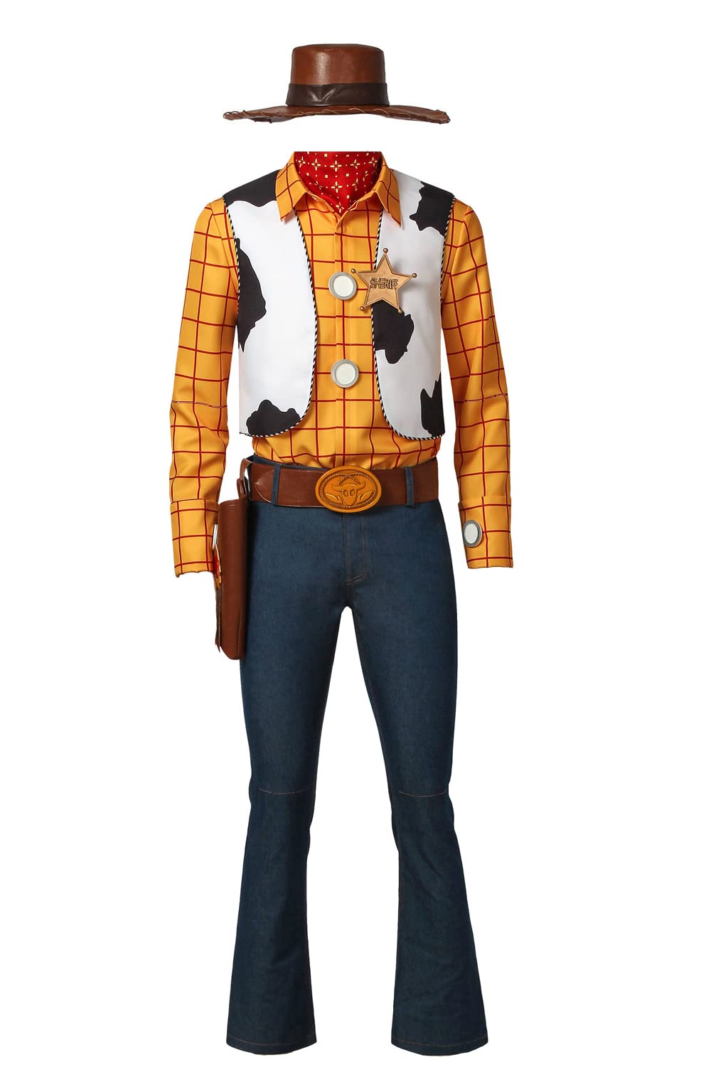 LILLIWEEN Cowboy Costume for Adults - Western Sheriff Halloween Outfit, Wild West Cosplay Costume, Fancy Dress Party Uniform | Perfect for Halloween Parties, Cosplay Events, and Western Theme Costume Parties