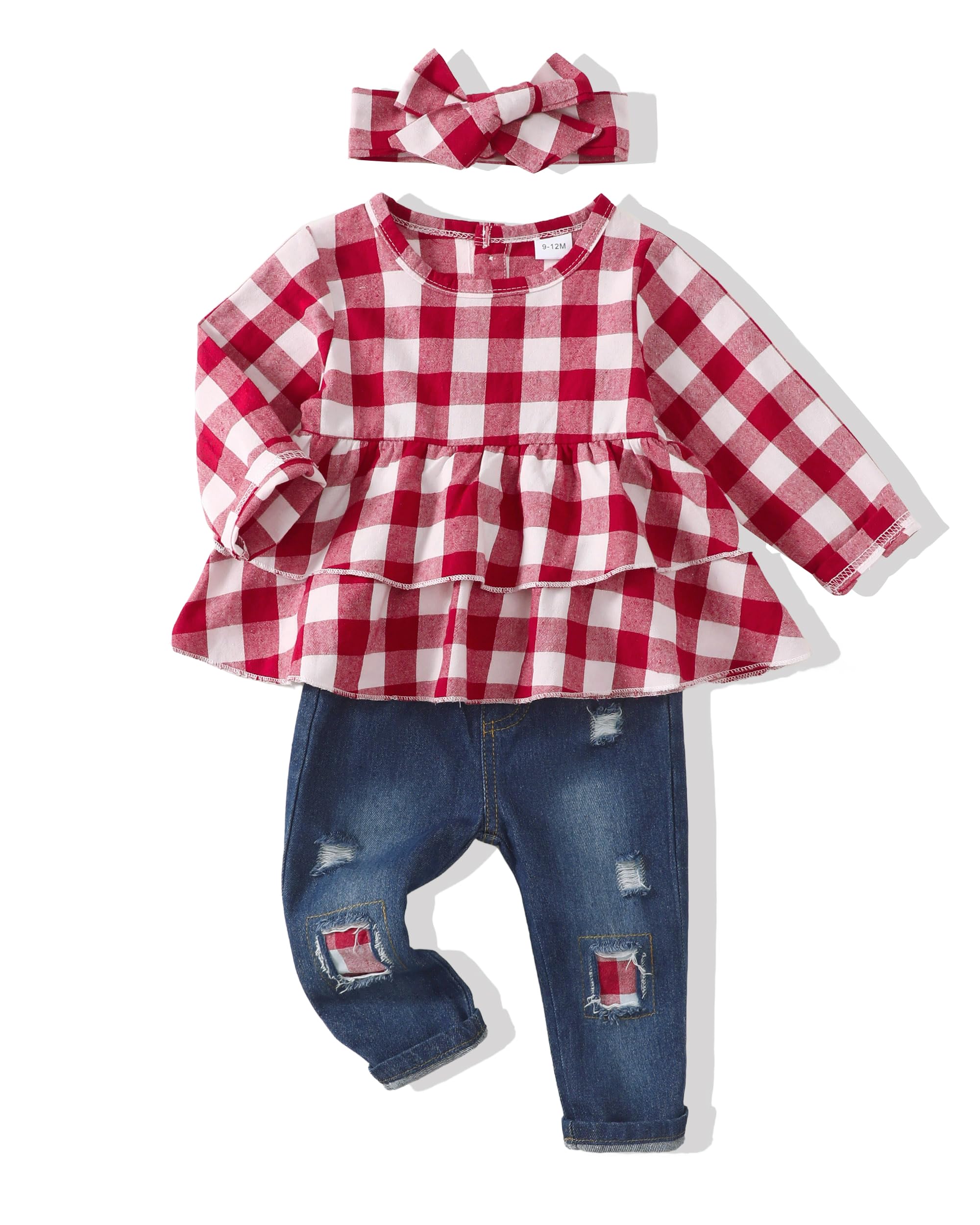 Adorable Baby Girl Clothes Set - Toddler & Infant Outfits with Cute Jeans Pants | Perfect for Playdates, Parties & Photo Shoots