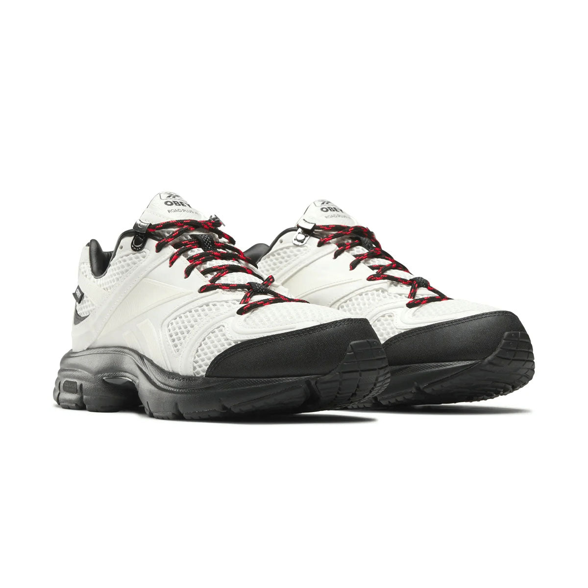 OBEY Premier Road Plus VI Sneakers - Chalk Black Red Colorway | Stylish & Comfortable Men's Running Shoes for Gym, Workout & Casual Wear
