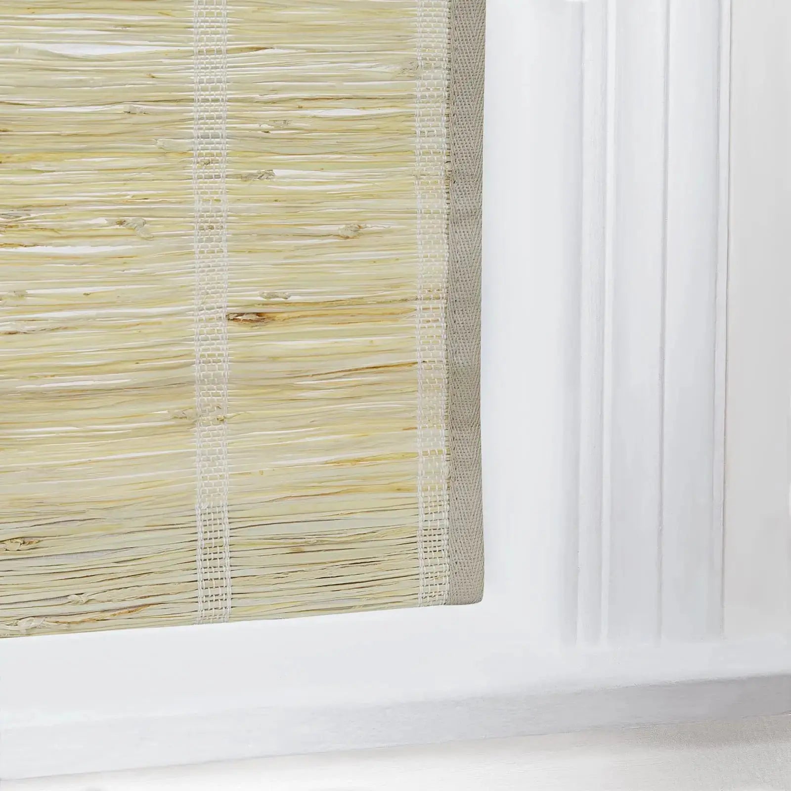 Rae Natural Ramie Jute Woven Wood Window Shades - Series M | Eco-Friendly Bamboo Blinds for Living Room, Bedroom & Office | Light Filtering & UV Protection