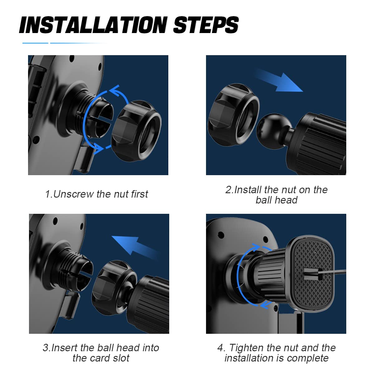 Upgraded 360° Rotatable Car Phone Holder Mount - 3-in-1 Universal Smartphone Mount with Strong Suction Cup & Clip for Windshield, Dashboard & Air Vent - Compatible with iPhone 13/12/11/XS/Pro Max & Android Phones - Perfect for GPS Navigation, Hands-Free Calling & Road Trips