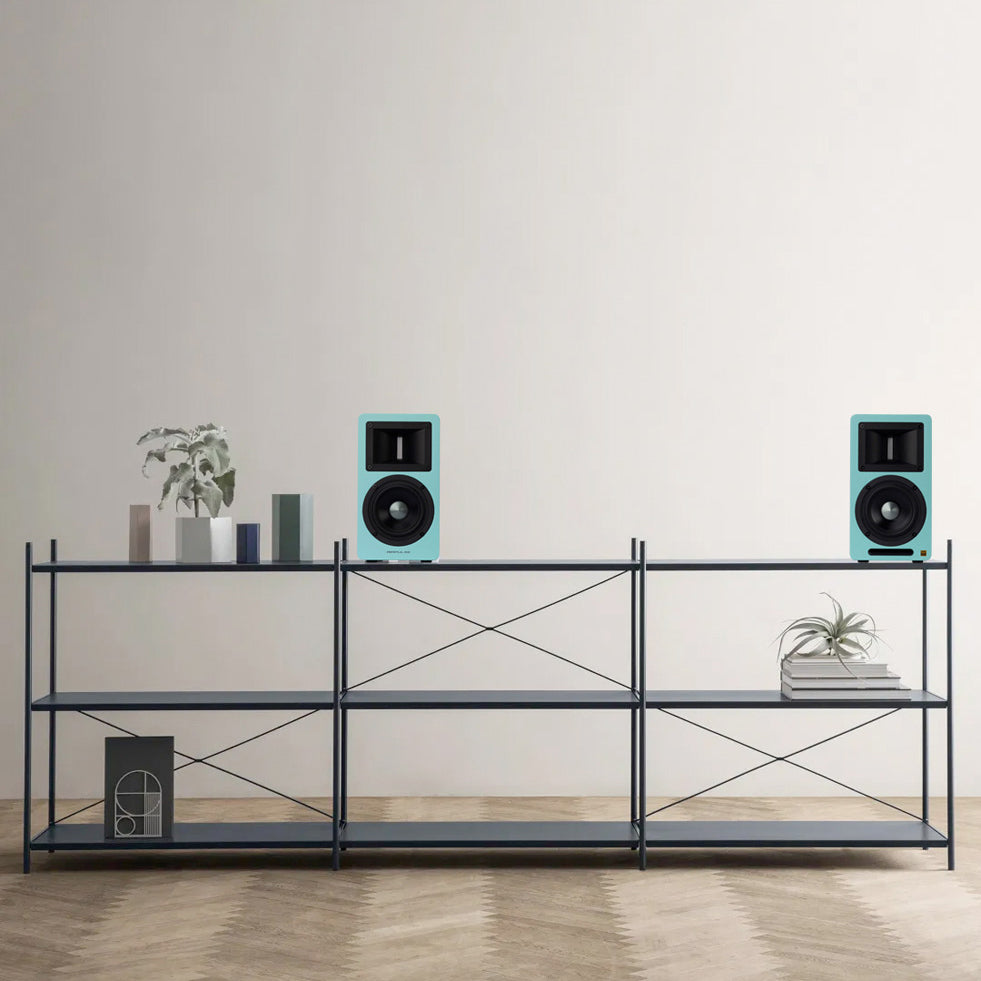 Airpulse A80 Active Bookshelf Speakers - High-Fidelity Bluetooth Speaker System with Premium Sound (Blue) - Perfect for Home Audio, Studio Monitoring & Gaming Setup