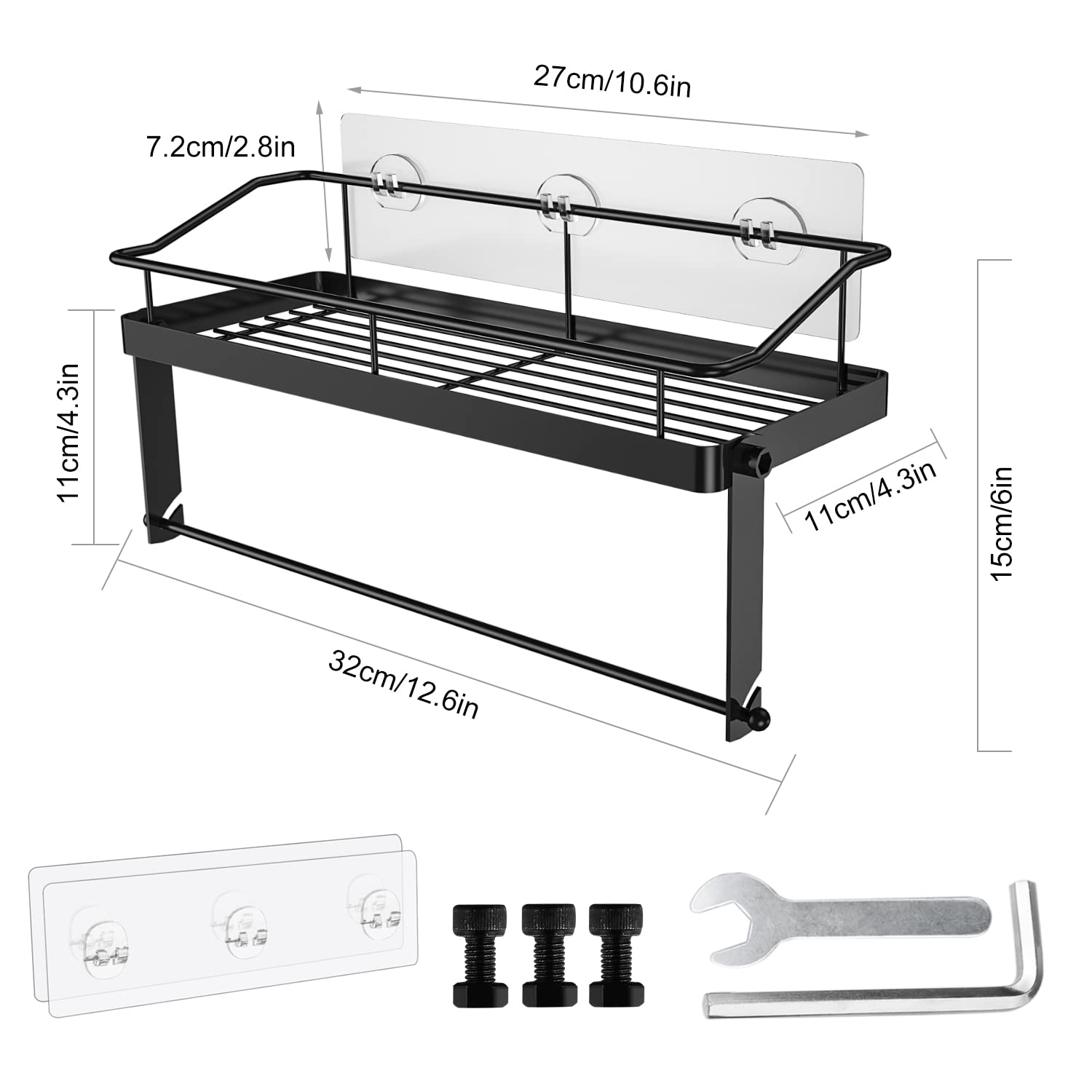 2-in-1 Stainless Steel Self-Adhesive Paper Towel Holder & Spice Rack - No Drilling Installation for Kitchen & Bathroom Organization - Space Saving Storage Solution for Paper Towels, Spices & Small Essentials